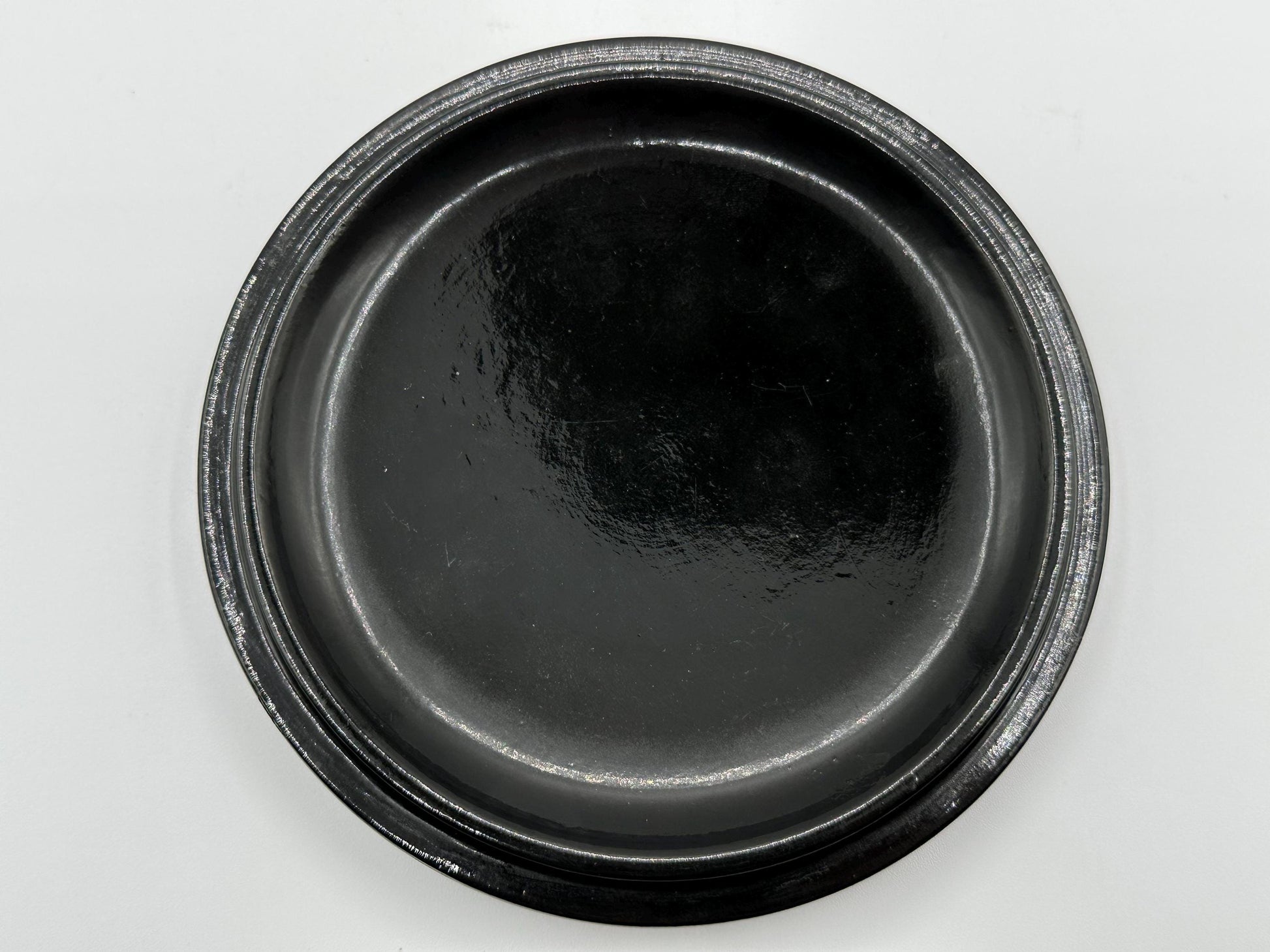 Mid-Century Black Lacquer Wooden Bird Trinket Box with Inlay Design - Vintage Decorative Storage