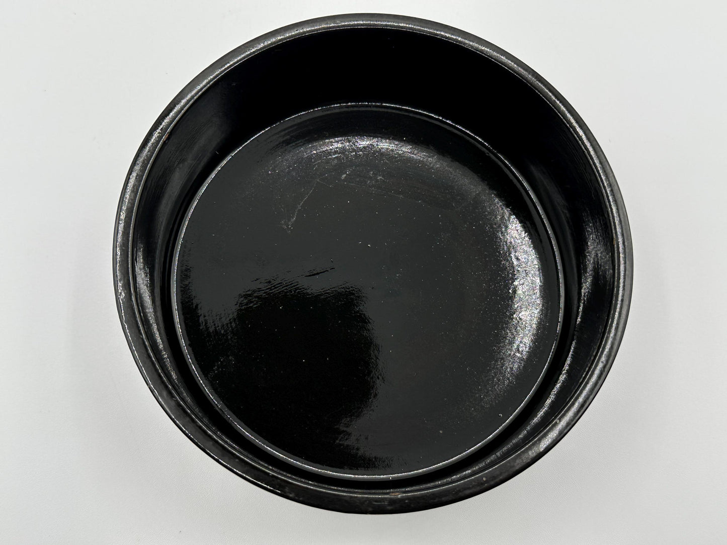 Mid-Century Black Lacquer Wooden Bird Trinket Box with Inlay Design - Vintage Decorative Storage