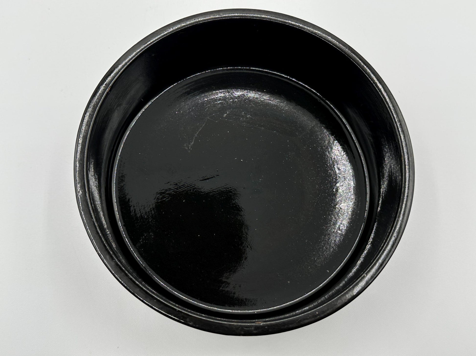 Mid-Century Black Lacquer Wooden Bird Trinket Box with Inlay Design - Vintage Decorative Storage