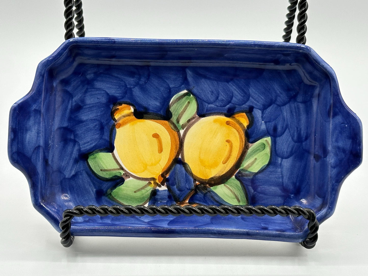 Vintage Italian Hand-Painted Pottery Dish - Artist Signed D'Acunto from Vietri, Italy