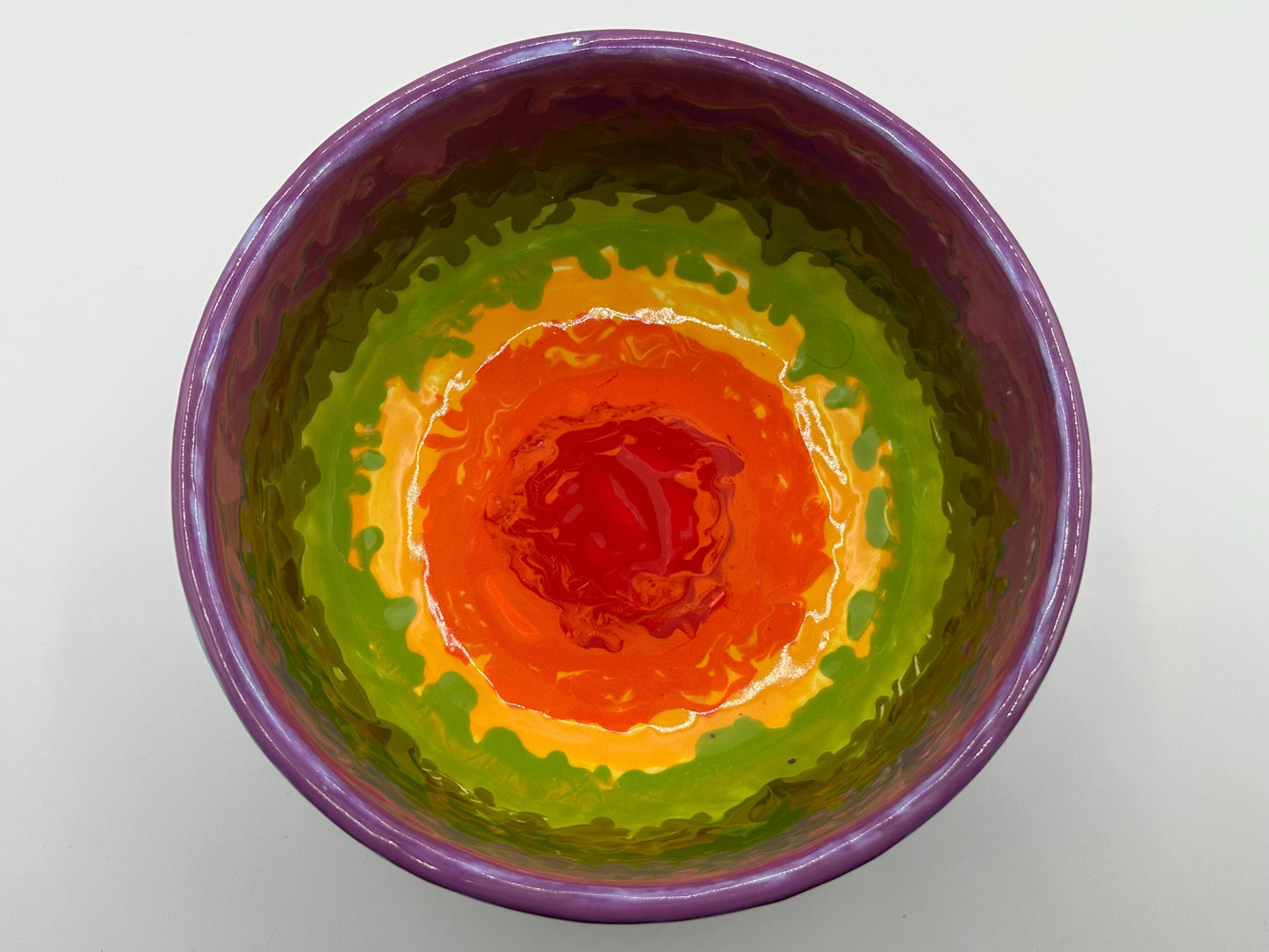 Handcrafted Pride Rainbow Ceramic Bowl - Artist Signed LGBTQ+ Collectible Home Decor