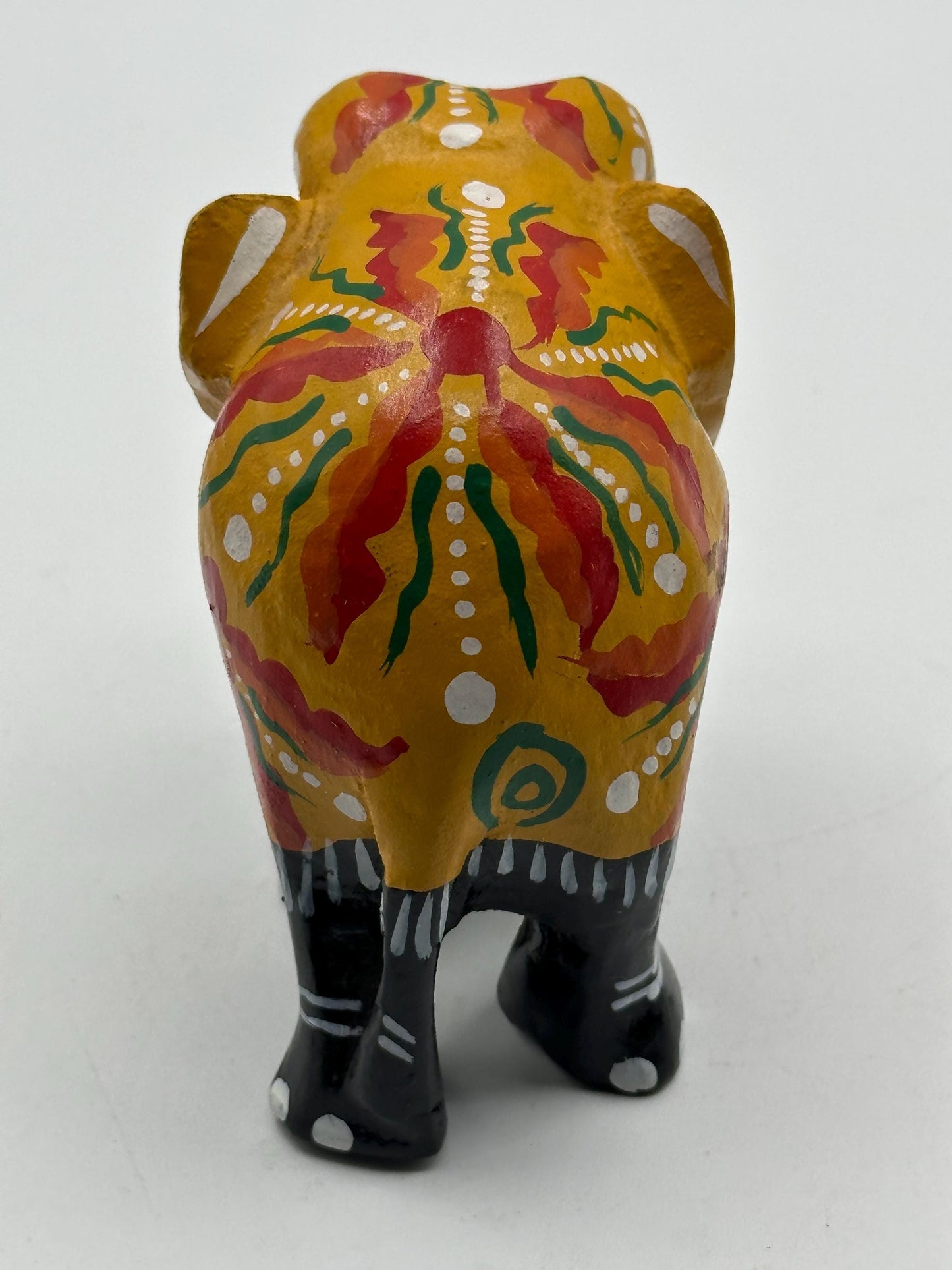 Handcrafted Vintage Wooden Elephant Figurines: Rustic Decor for Home, Office, or Collectible Display