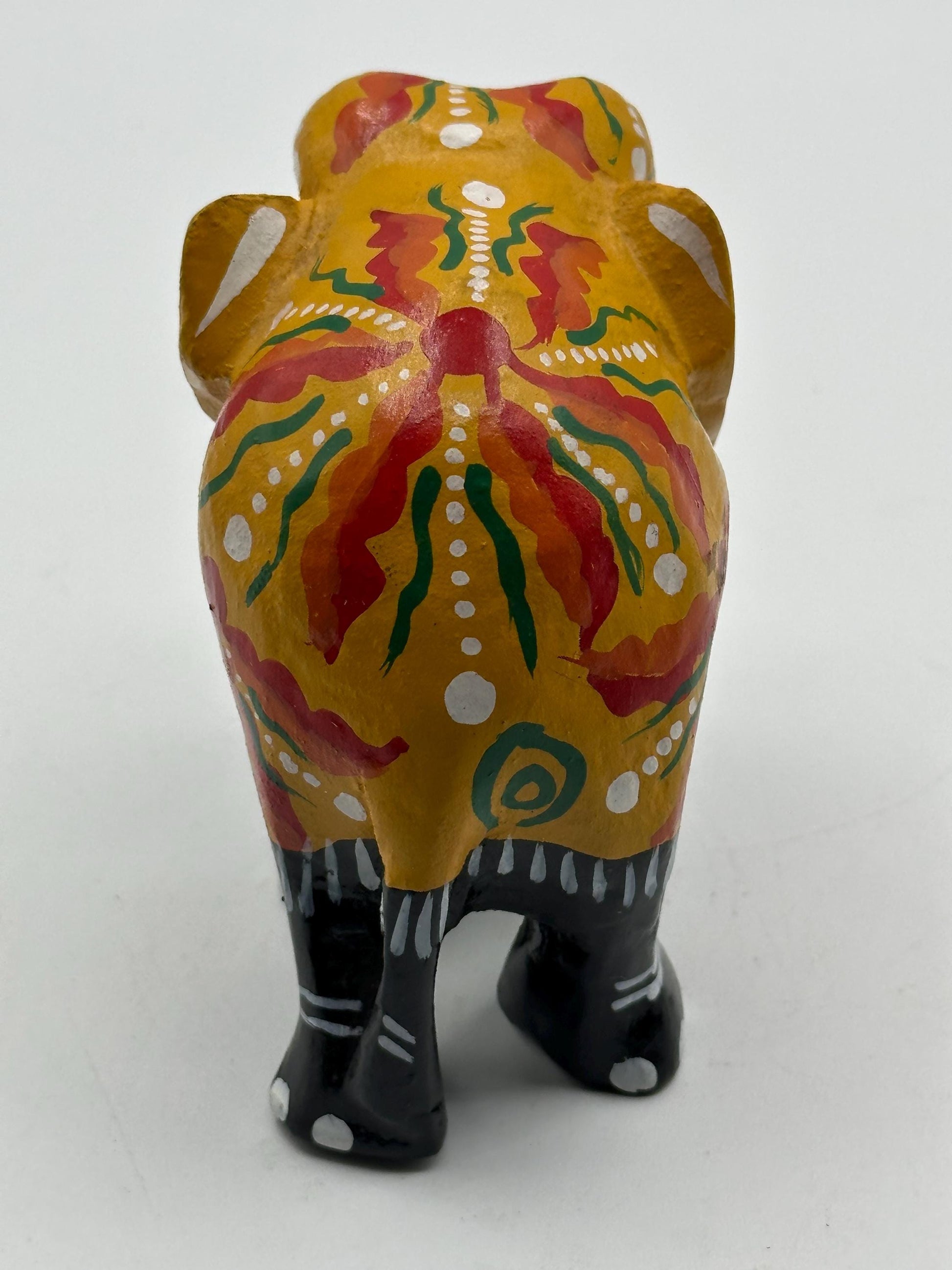 Handcrafted Vintage Wooden Elephant Figurines: Rustic Decor for Home, Office, or Collectible Display