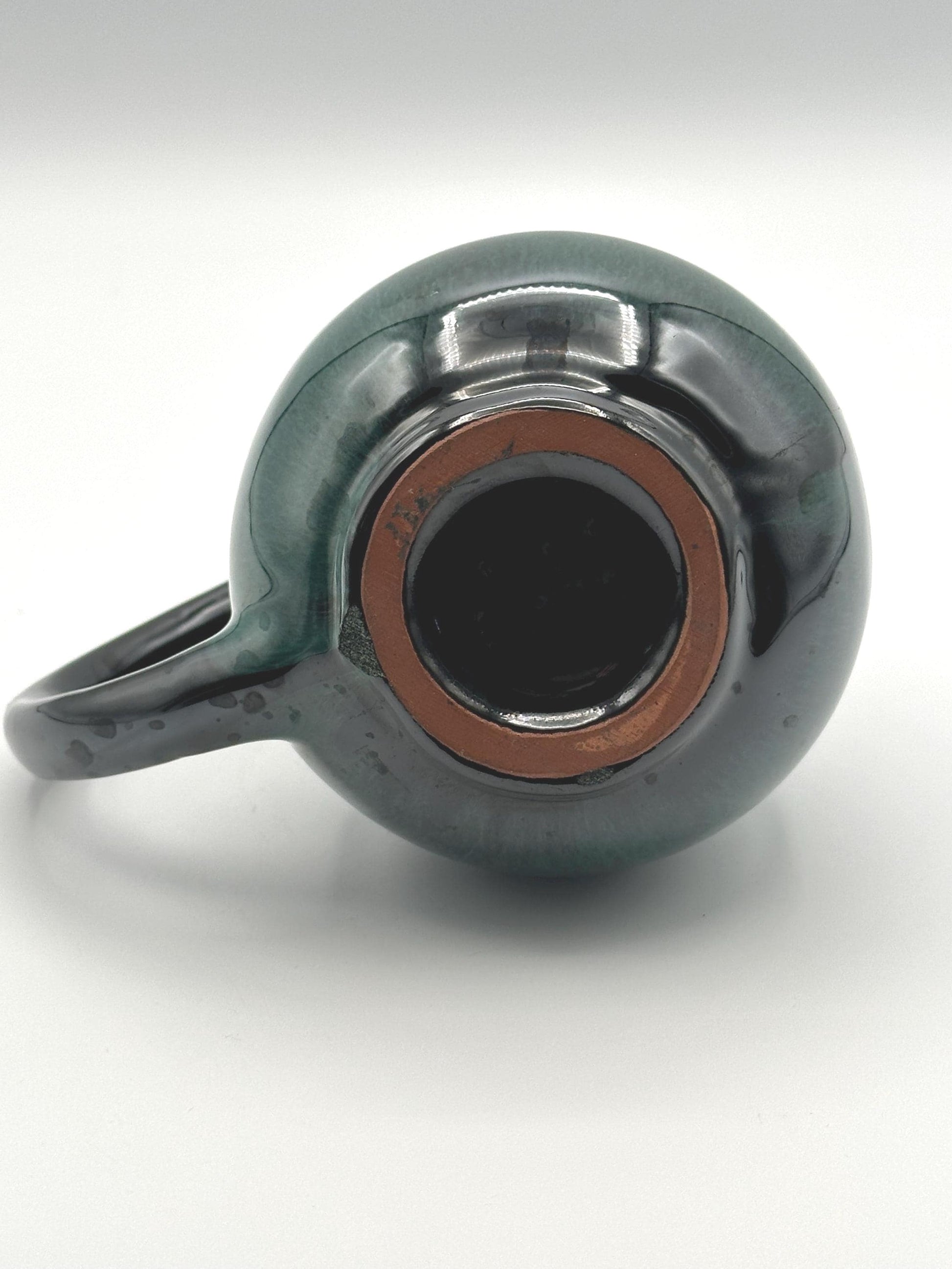 Vintage Blue Mountain Pottery Pitcher Ewer - Canadian Drip Glaze Teal Black Decorative Jug BMP Collectible Art