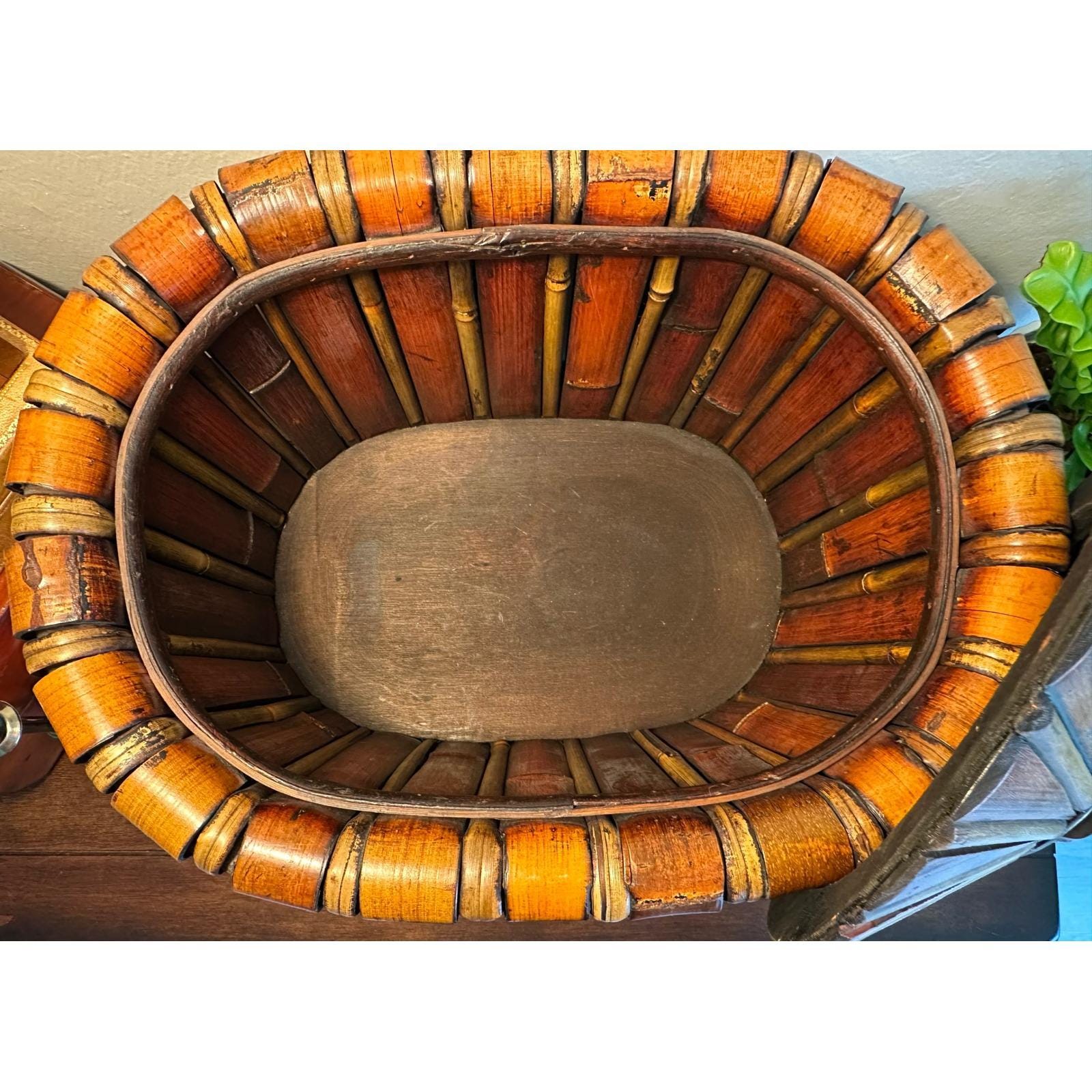 Large Vintage Bamboo Lidded Storage Box 15" – Chinoiserie Modern Container Case