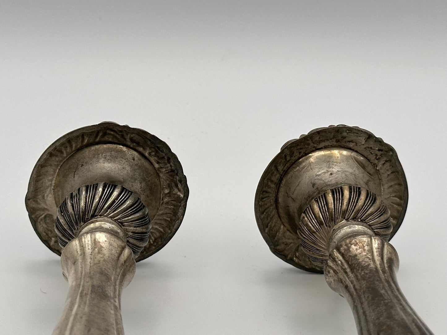 Vintage Godinger Silver Plated Candlestick Holders – Ornate Floral Baroque Style Pair, Heavy Weighted Candle Holders, Elegant Table Decor