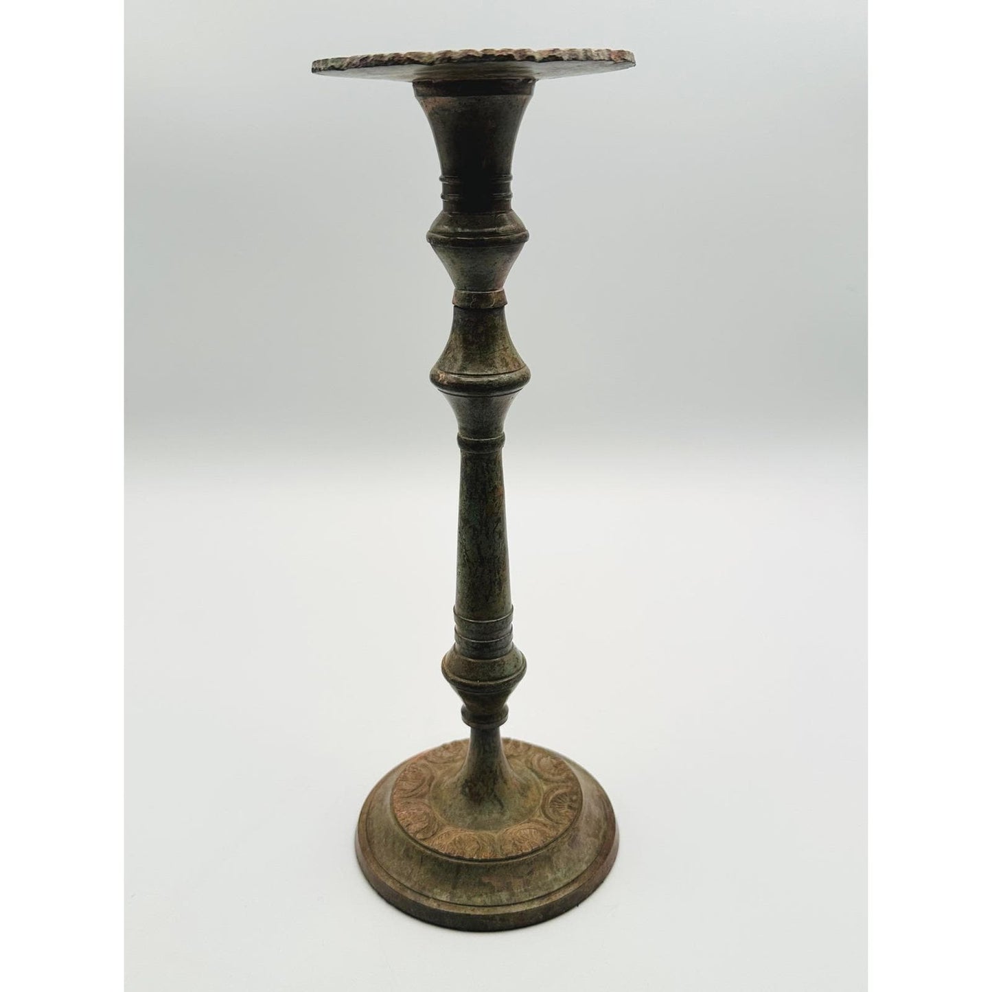 Pair of Vintage Distressed Metal Candlestick Holder - Rustic Antique-Style Home Décor