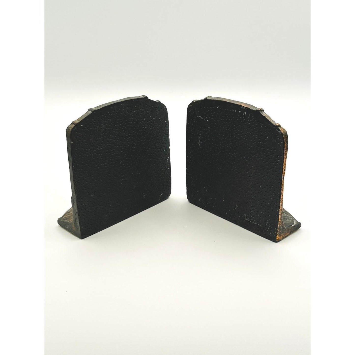 Vintage Rustic Bronze Finish Book Holder Pair - The Angelus by Millet