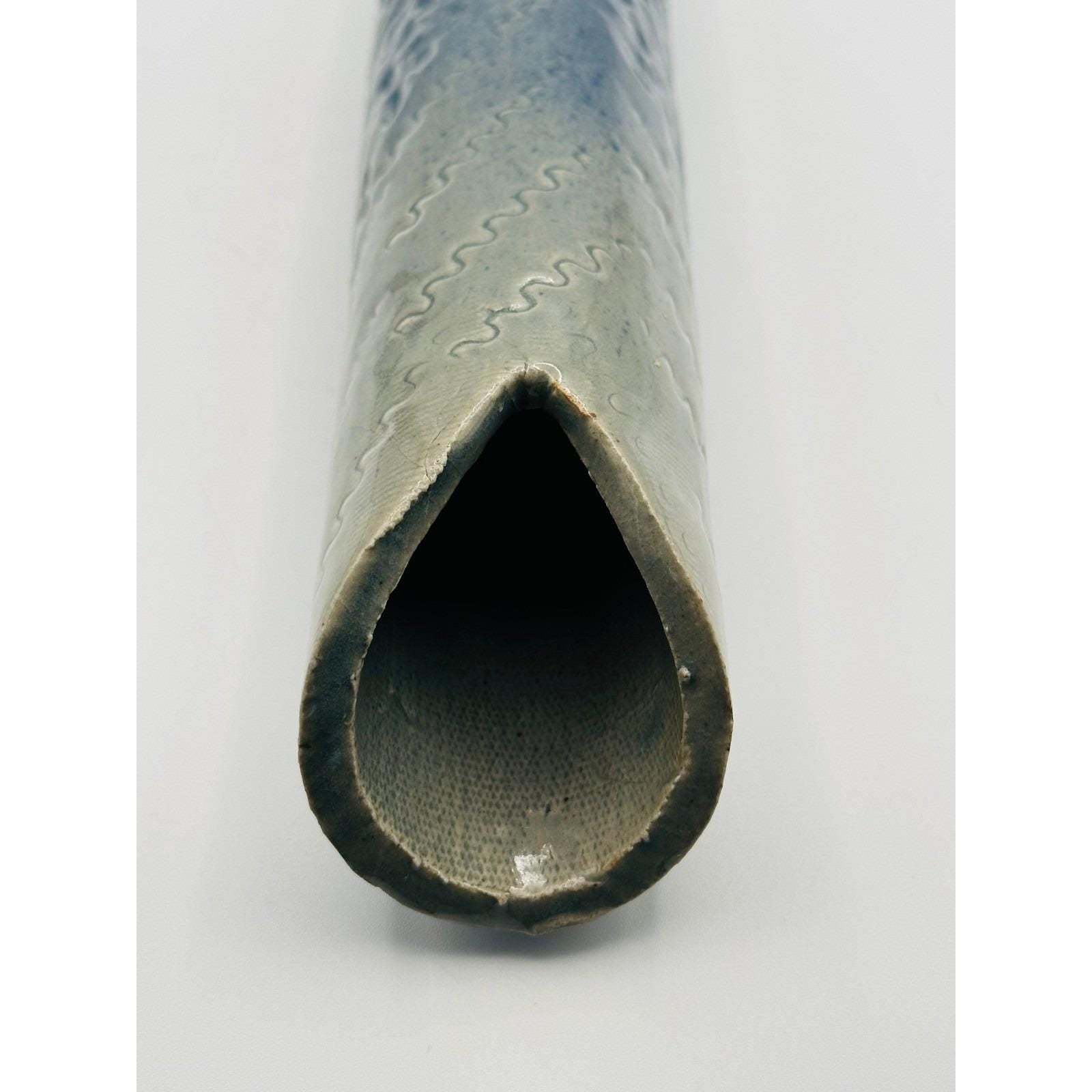 Handmade Studio Pottery Vase - Tall Textured Ceramic Bud Artist Signed Decorative Home Decor