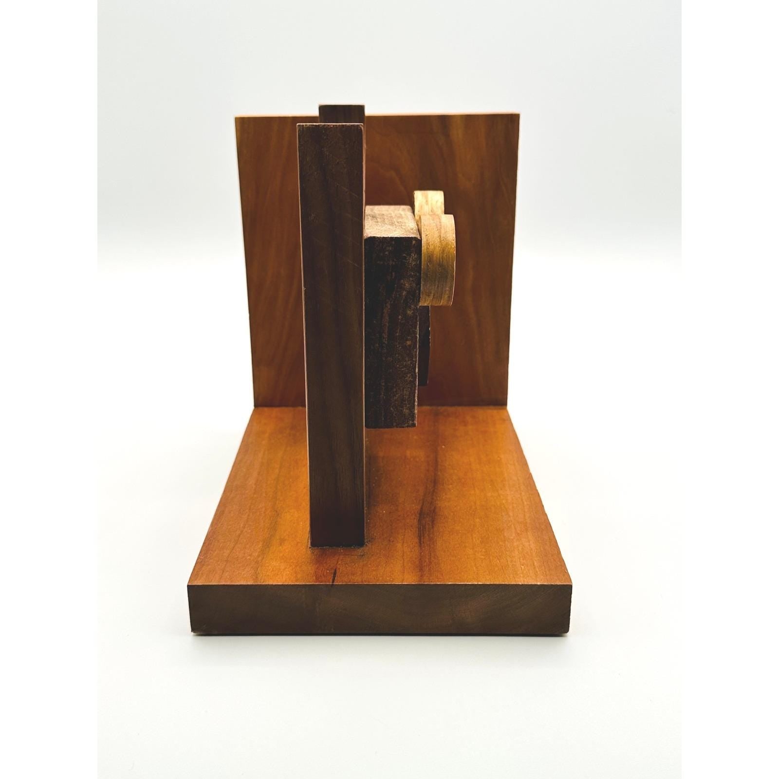 Handmade Wooden Owl Bookends - Rustic Mid-Century Modern Style Home Office Decor
