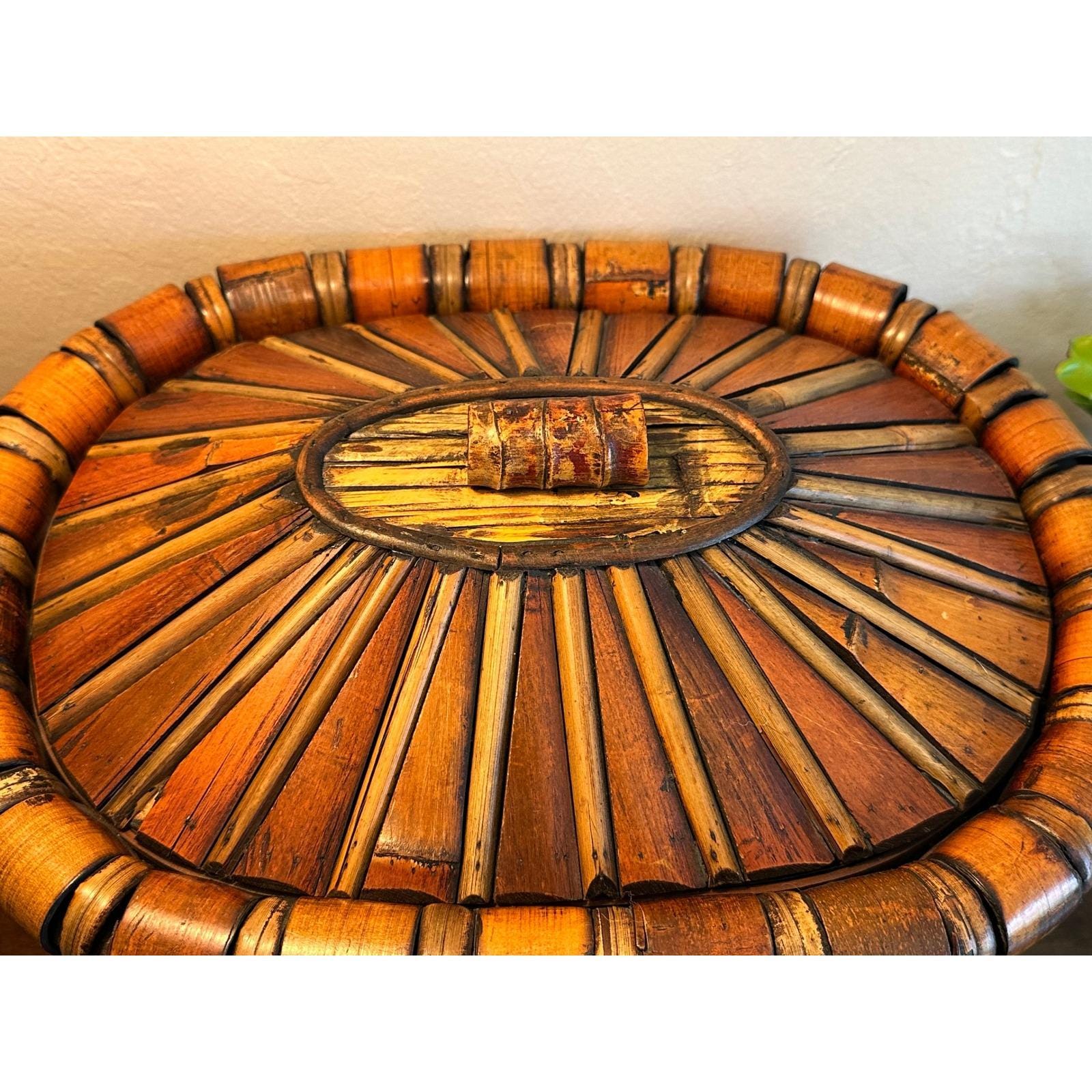 Large Vintage Bamboo Lidded Storage Box 15" – Chinoiserie Modern Container Case