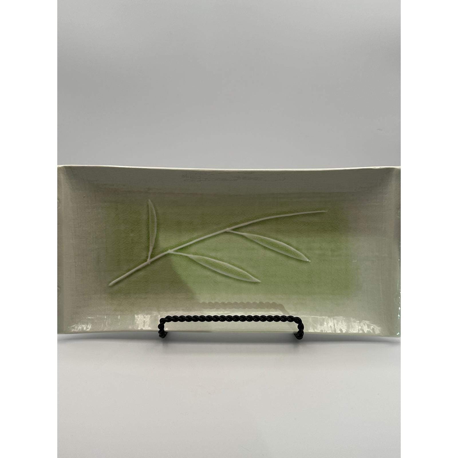 Vintage Crate & Barrel Kiri Sushi Platters (Set of 2) – Bamboo Pattern