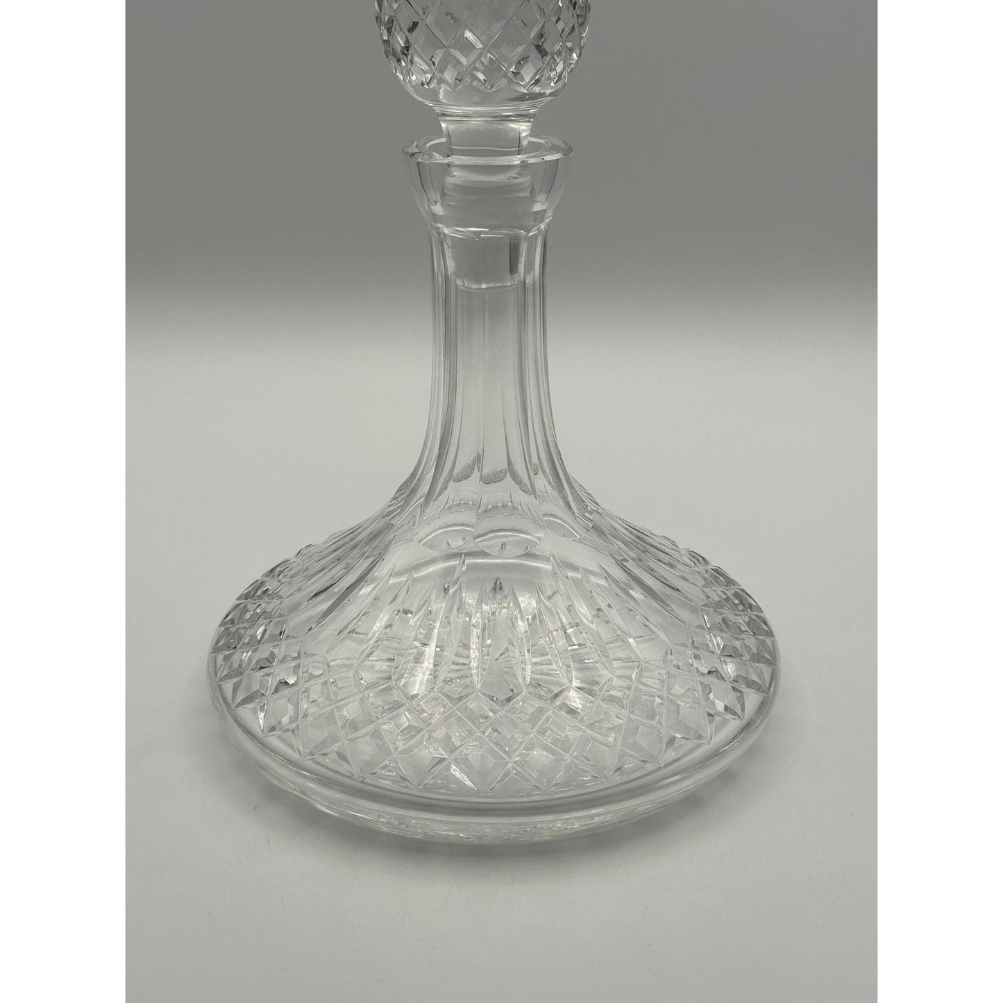 Waterford Crystal Lismore Ships Decanter with Stopper Irish Cut Glass Whiskey Brandy Bottle Vintage Barware