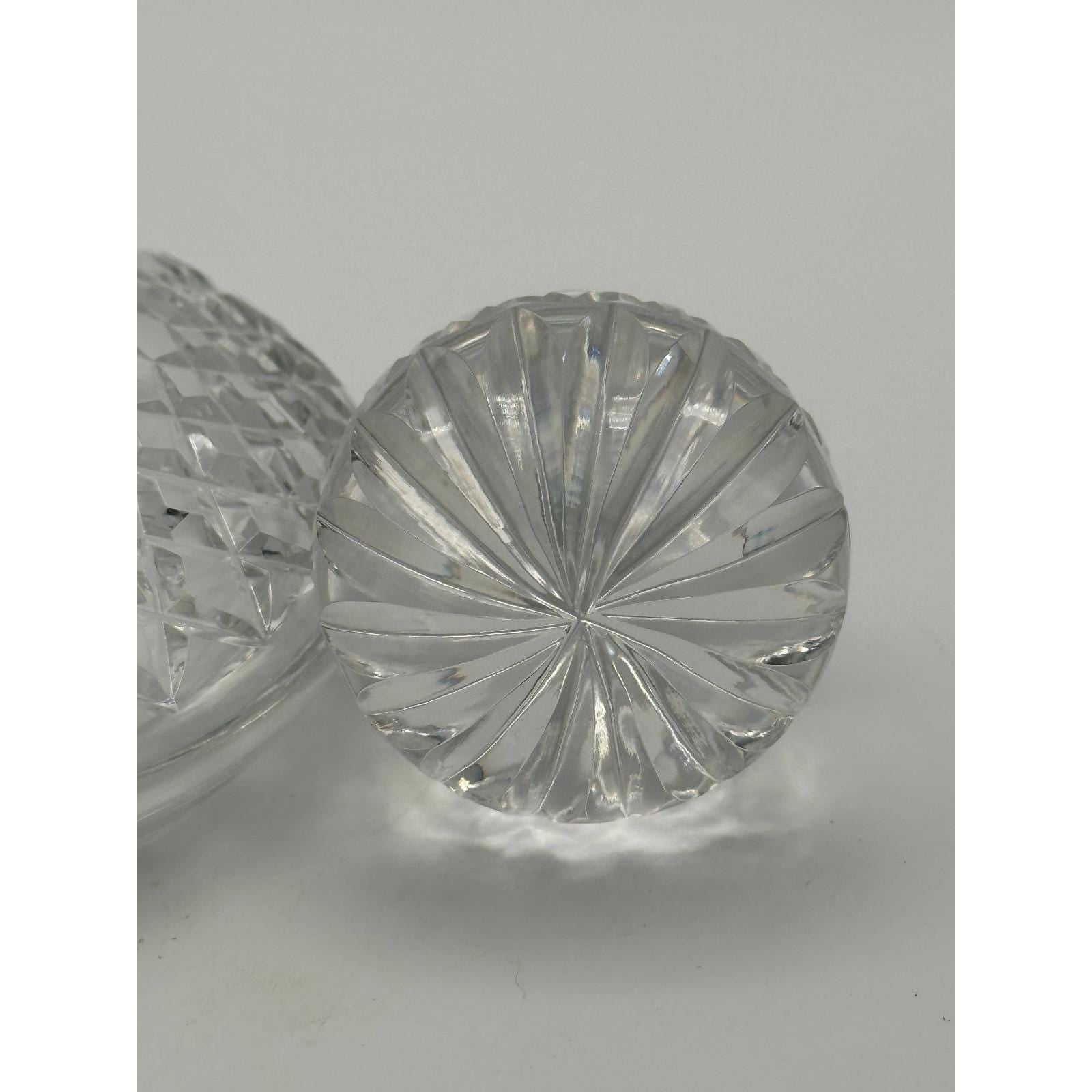Waterford Crystal Lismore Ships Decanter with Stopper Irish Cut Glass Whiskey Brandy Bottle Vintage Barware