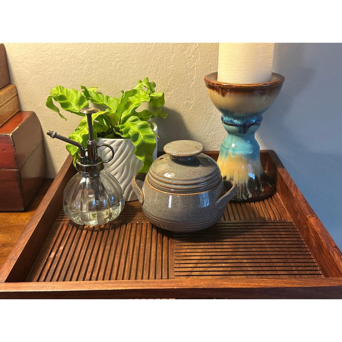 Vintage Denby Artisan Greystone Lidded Casserole Serving Dish 1983 Collection Stoneware Cookware