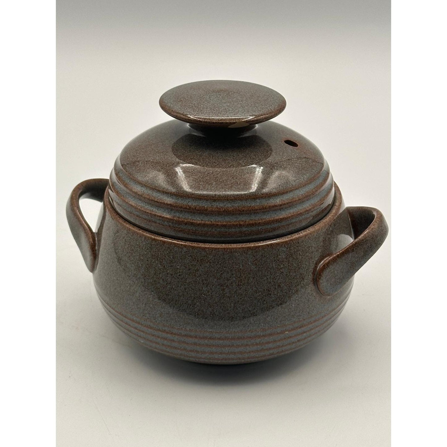 Vintage Denby Artisan Greystone Lidded Casserole Serving Dish 1983 Collection Stoneware Cookware