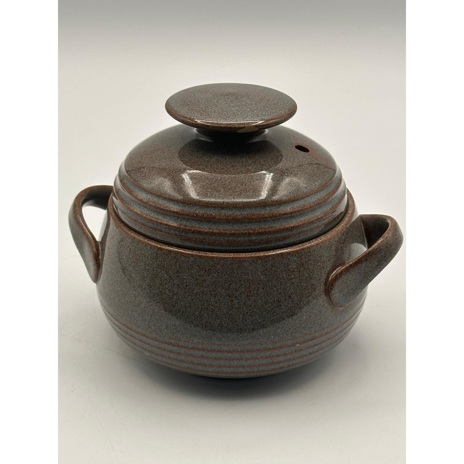 Vintage Denby Artisan Greystone Lidded Casserole Serving Dish 1983 Collection Stoneware Cookware