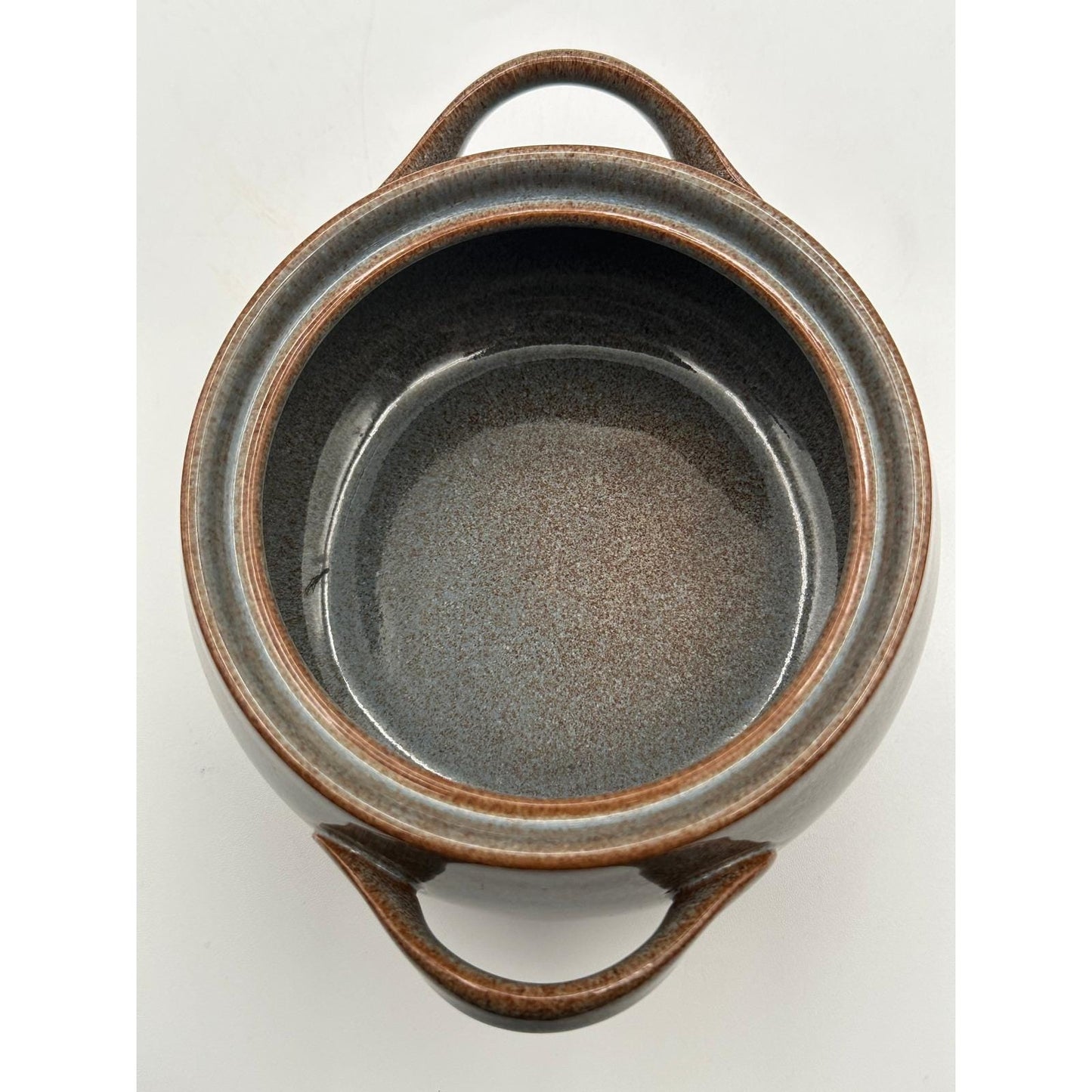 Vintage Denby Artisan Greystone Lidded Casserole Serving Dish 1983 Collection Stoneware Cookware