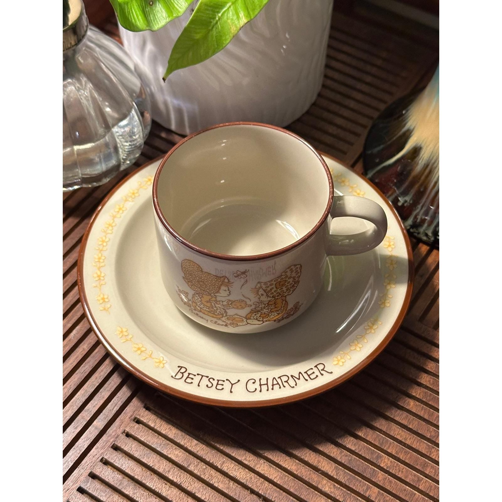 Vintage Betsey Clark Charmer Cup & Saucer Set 1970s Hallmark Collectible Tea Coffee Serving