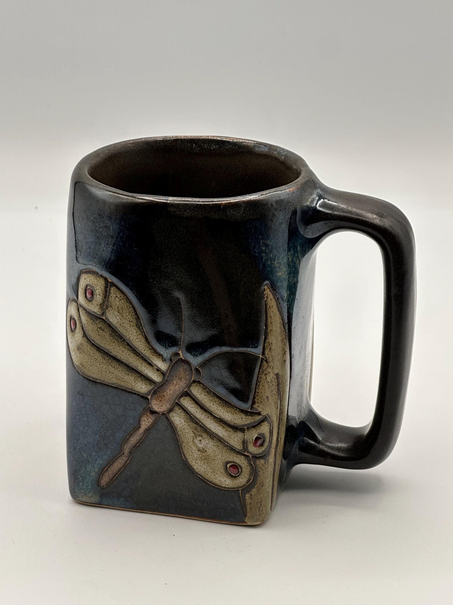 Handmade Mexican Pottery Coffee Mug by Mara Dragonfly Design - Artisan Ceramic Studio Stoneware Cup