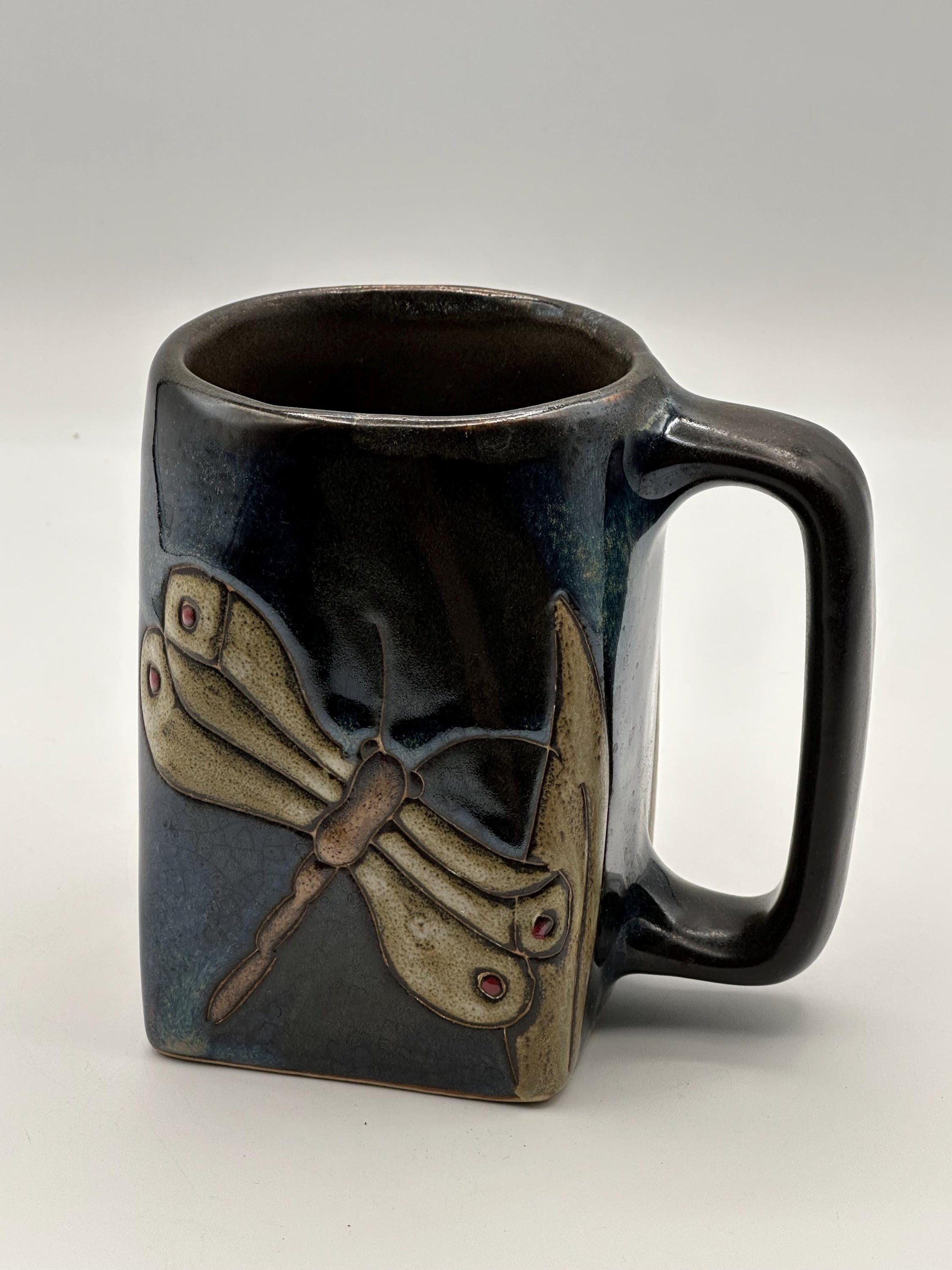 Handmade Mexican Pottery Coffee Mug by Mara Dragonfly Design - Artisan Ceramic Studio Stoneware Cup