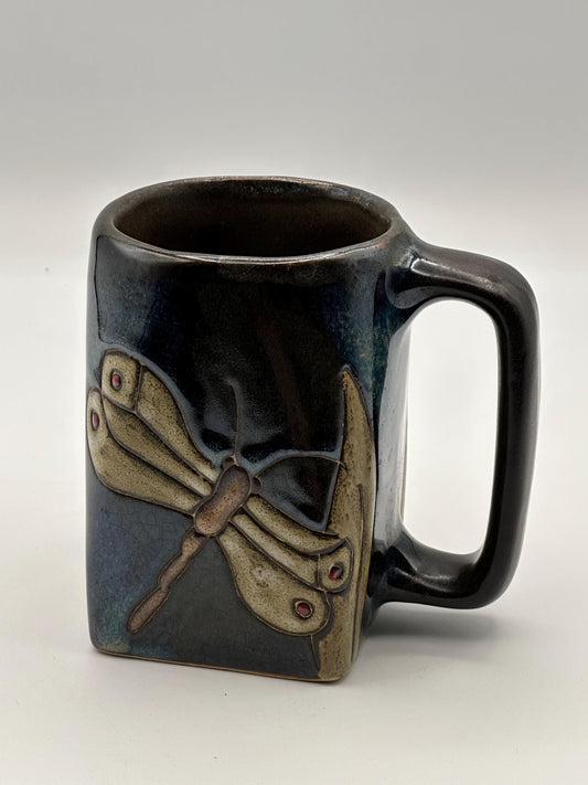 Handmade Mexican Pottery Coffee Mug by Mara Dragonfly Design - Artisan Ceramic Studio Stoneware Cup