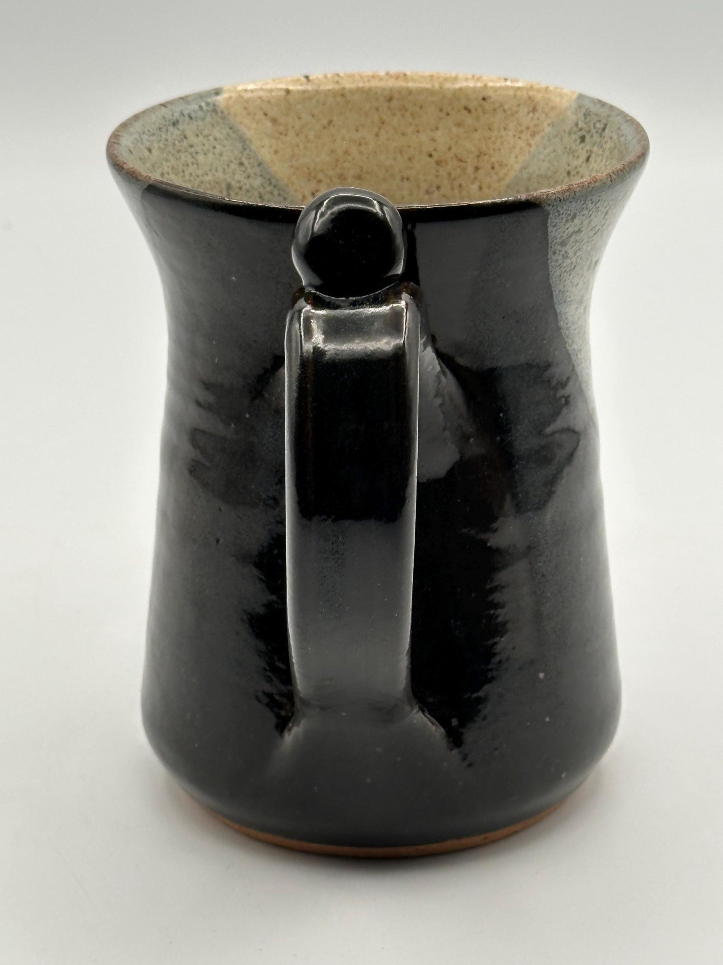 Handmade Pottery Mug - Modern Two-Tone Glaze Artisan Ceramic Coffee Cup Studio Stoneware
