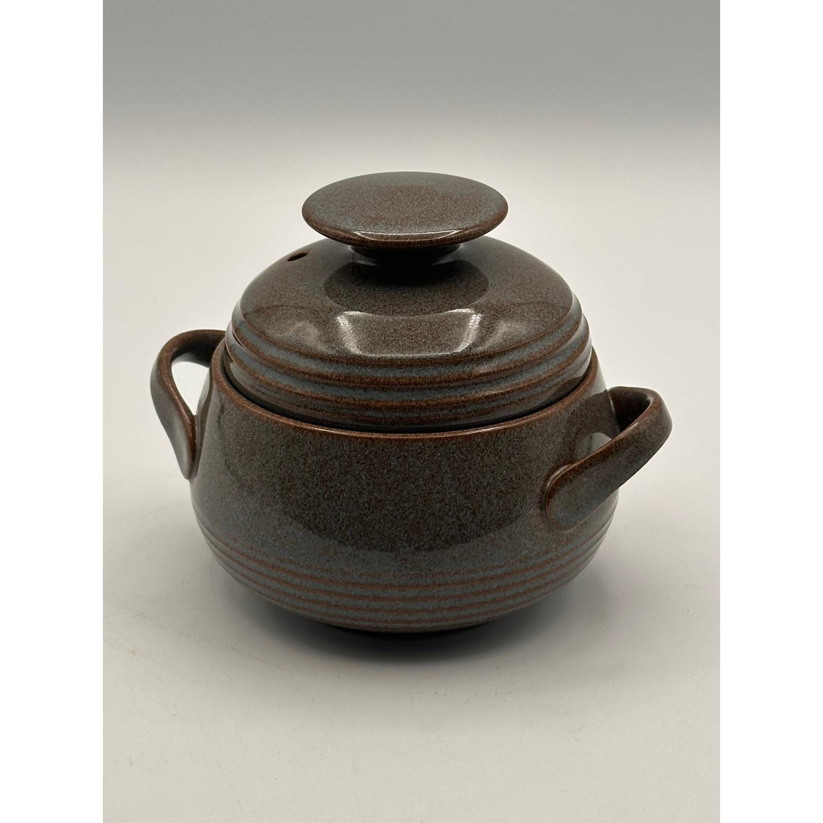 Vintage Denby Artisan Greystone Lidded Casserole Serving Dish 1983 Collection Stoneware Cookware