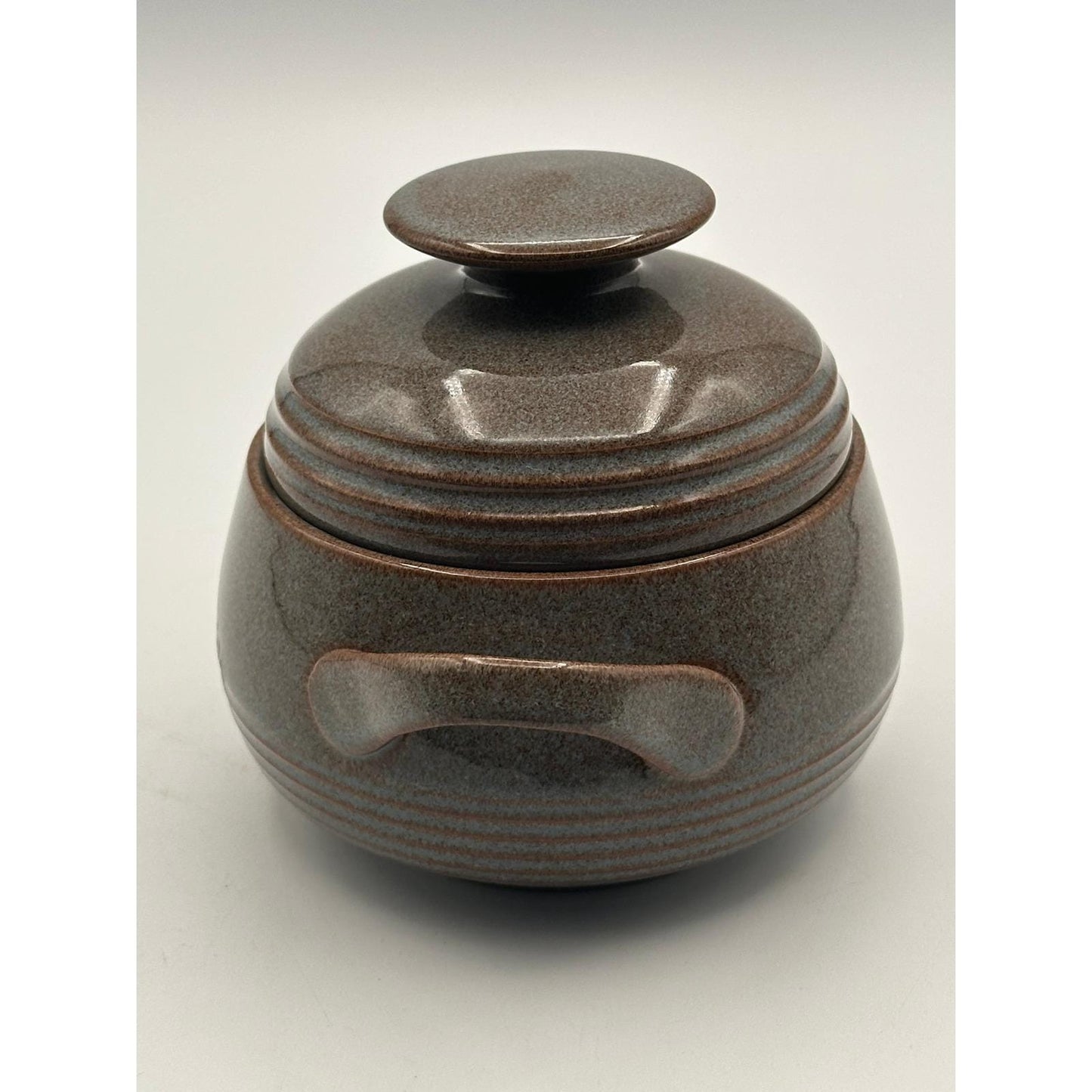 Vintage Denby Artisan Greystone Lidded Casserole Serving Dish 1983 Collection Stoneware Cookware
