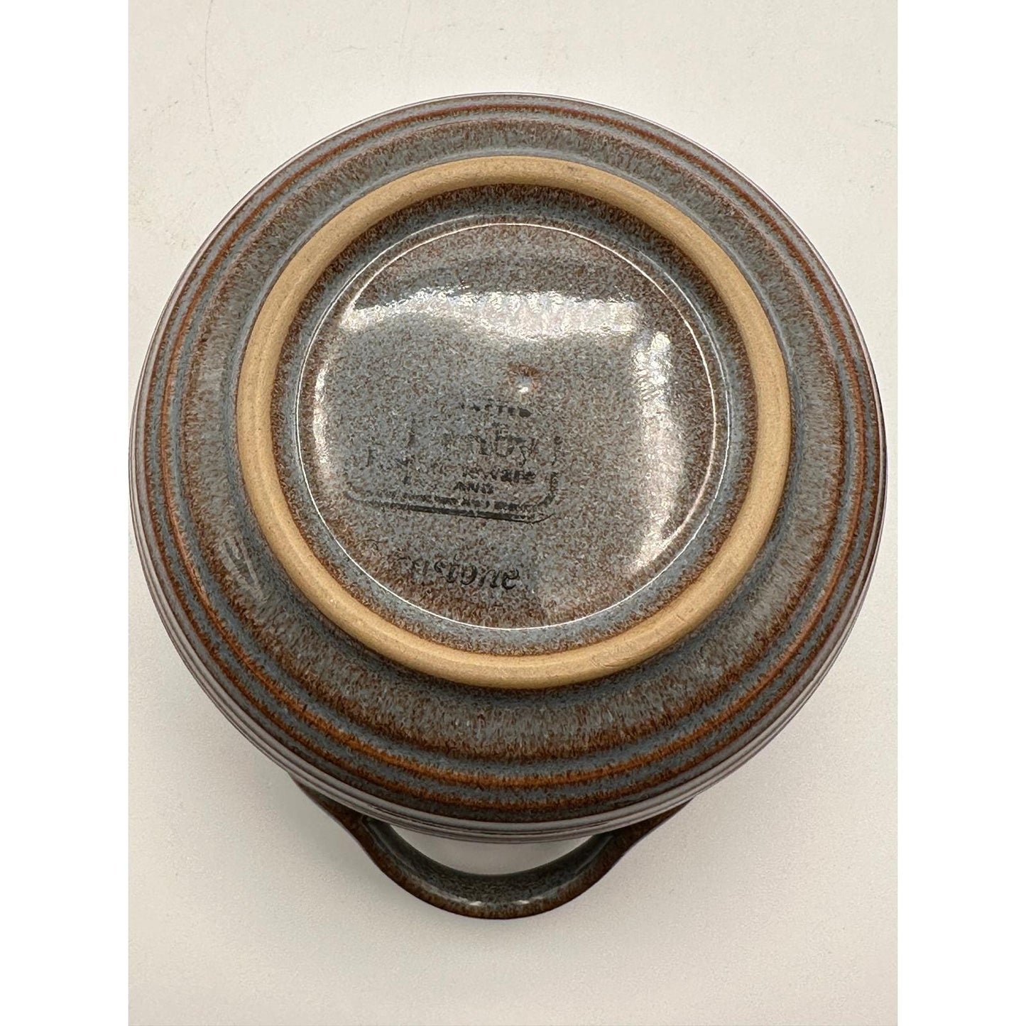 Vintage Denby Artisan Greystone Lidded Casserole Serving Dish 1983 Collection Stoneware Cookware