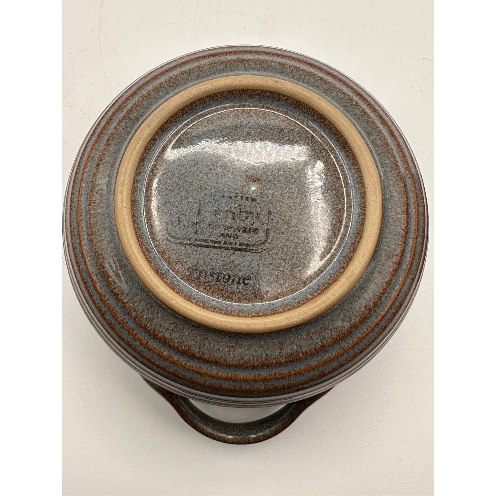 Vintage Denby Artisan Greystone Lidded Casserole Serving Dish 1983 Collection Stoneware Cookware