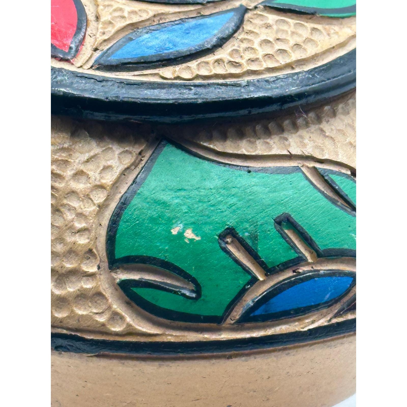 Handmade Mexican Lidded Pottery Vessel - Hand-Painted Folk Art Ceramic Jar with Cover