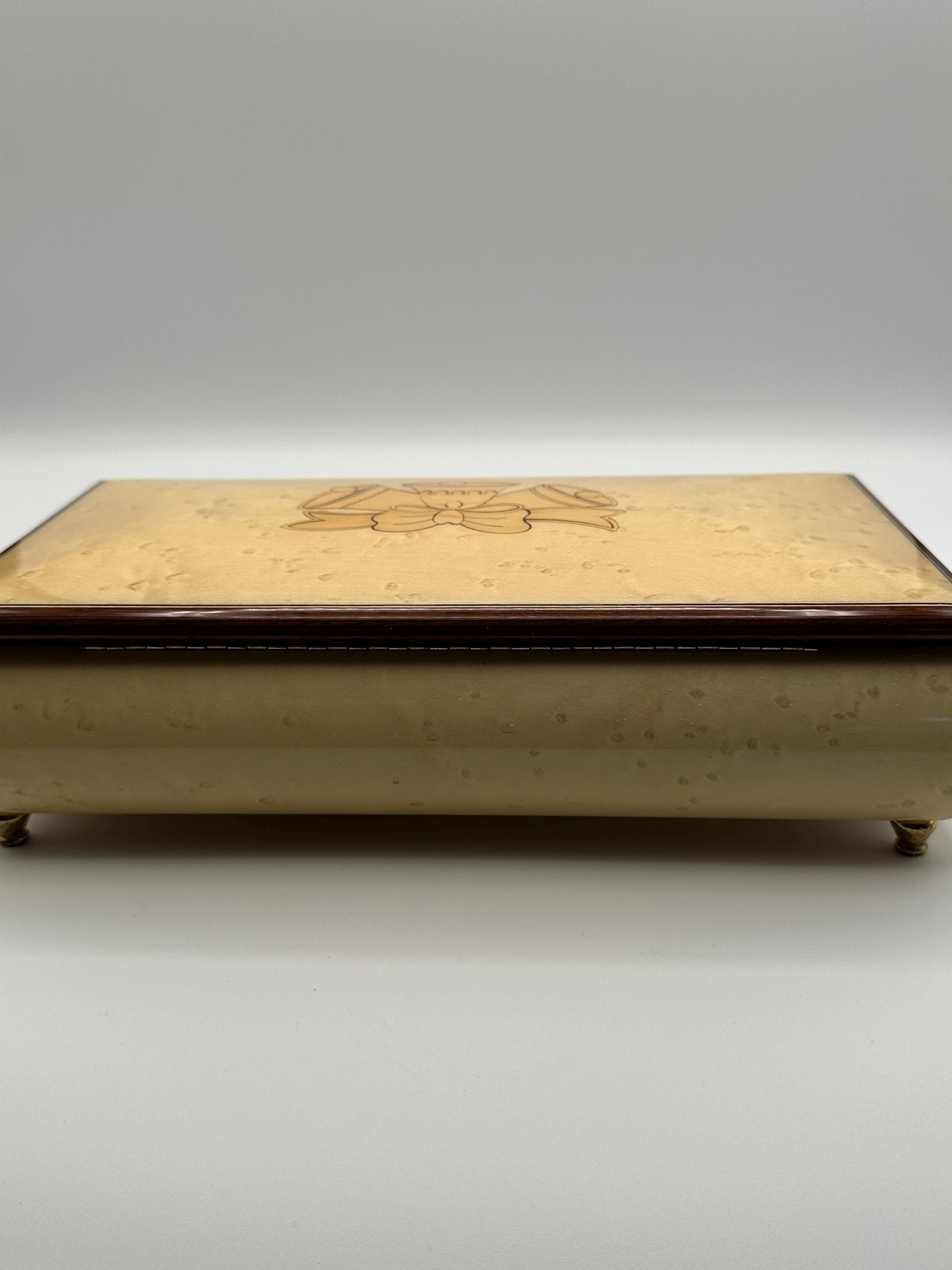 Vintage Reuge Italian Music Box | Inlaid Wood Jewelry Keepsake | Made in Italy Decorative Collector Gift
