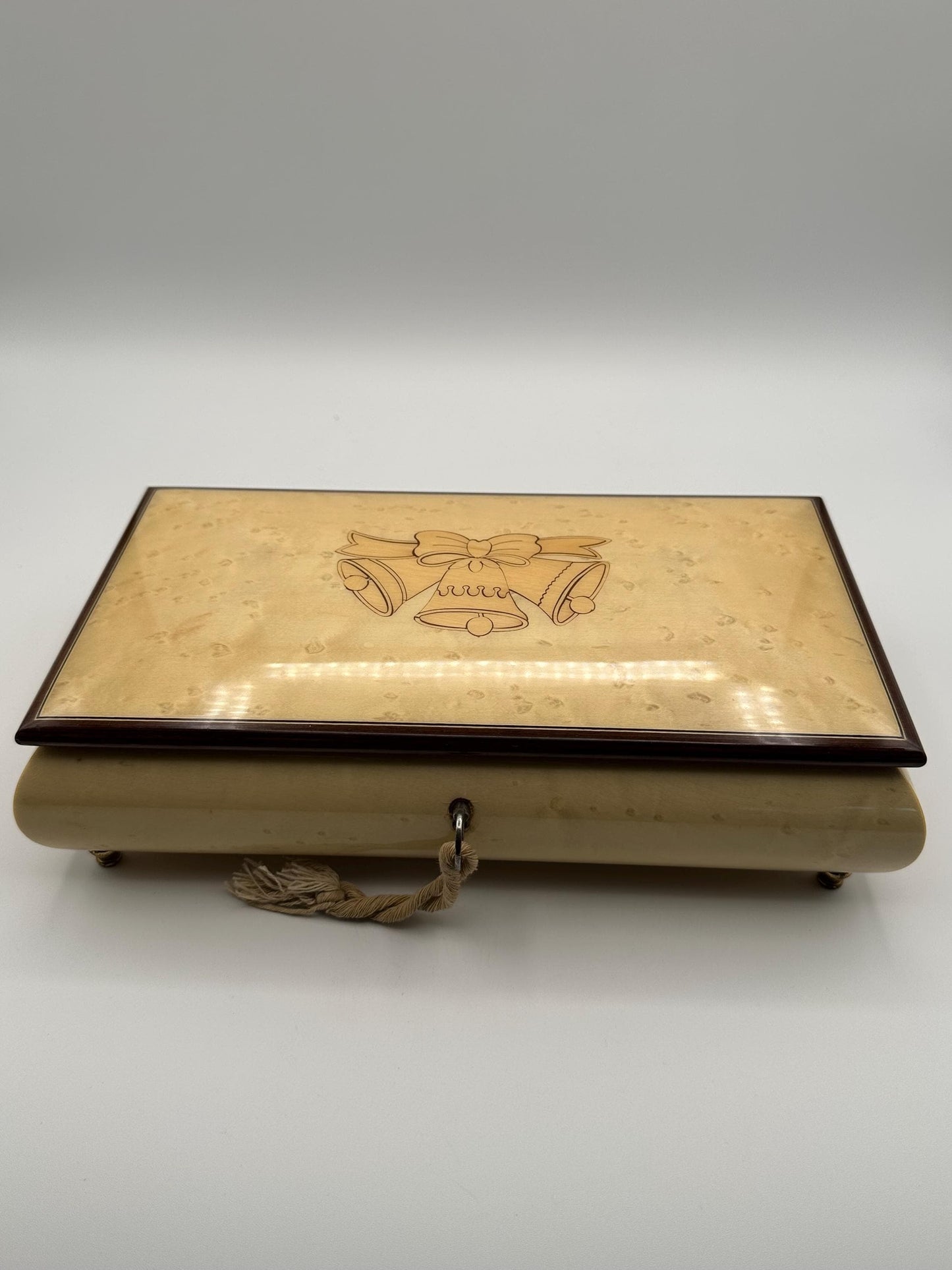 Vintage Reuge Italian Music Box | Inlaid Wood Jewelry Keepsake | Made in Italy Decorative Collector Gift