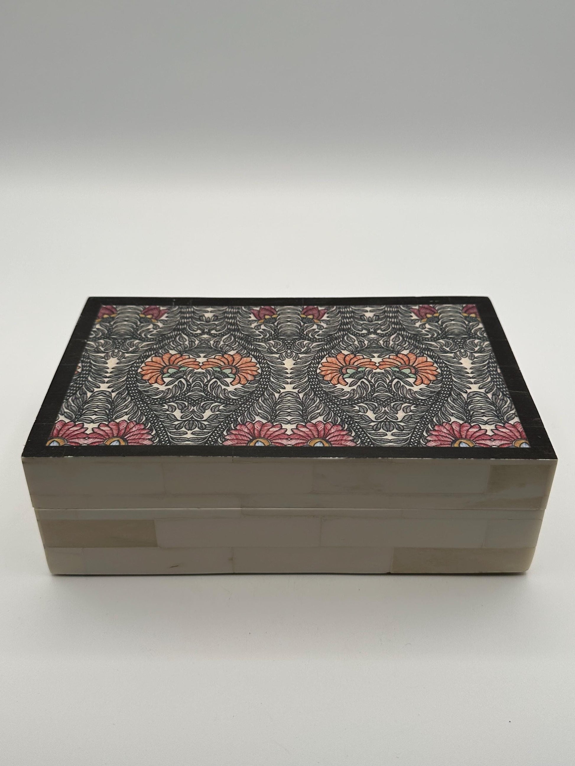 Decorative Keepsake Box Made in India | Patterned Storage for Jewelry Trinkets | Vintage Boho Home Decor