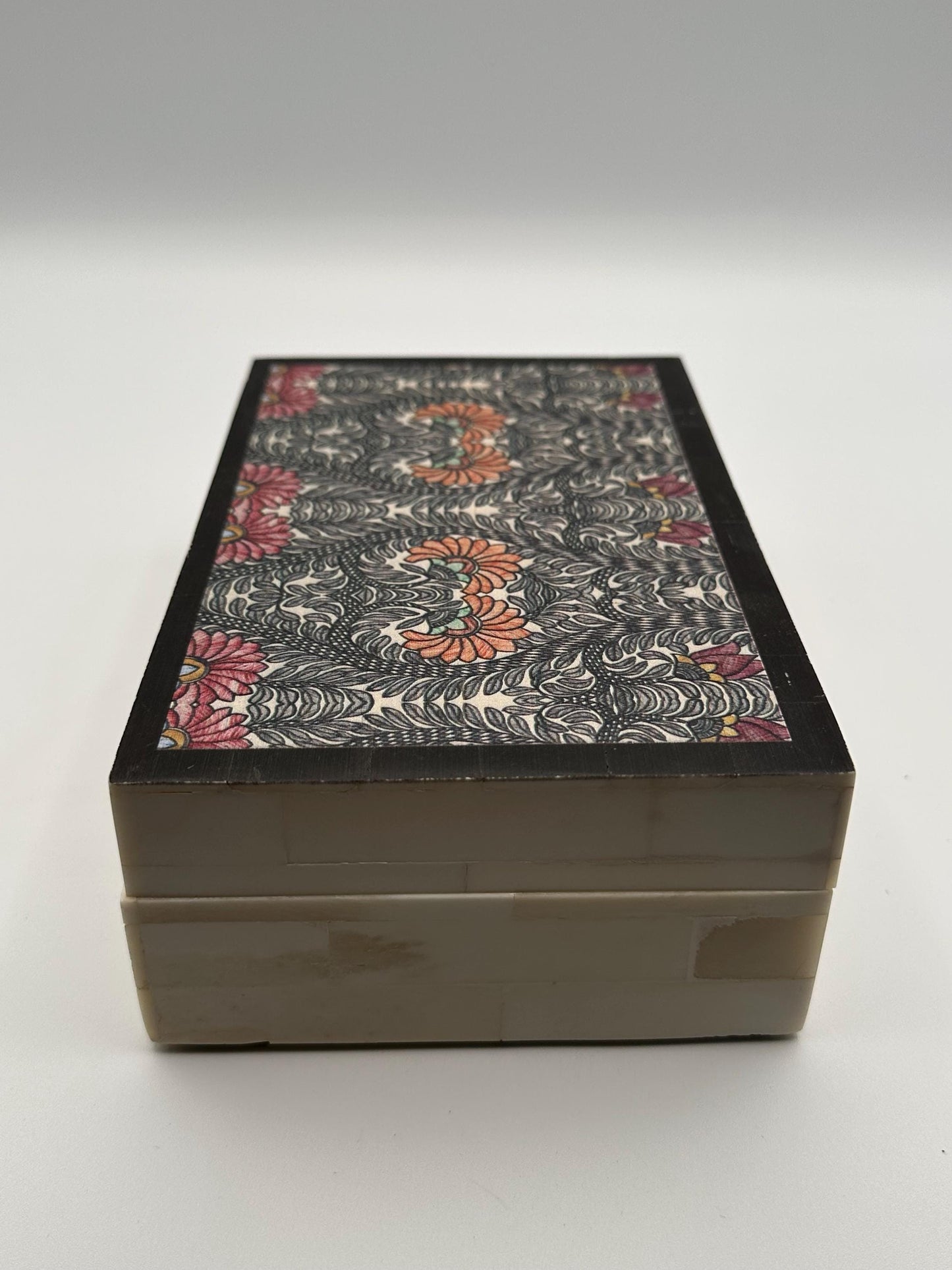 Decorative Keepsake Box Made in India | Patterned Storage for Jewelry Trinkets | Vintage Boho Home Decor