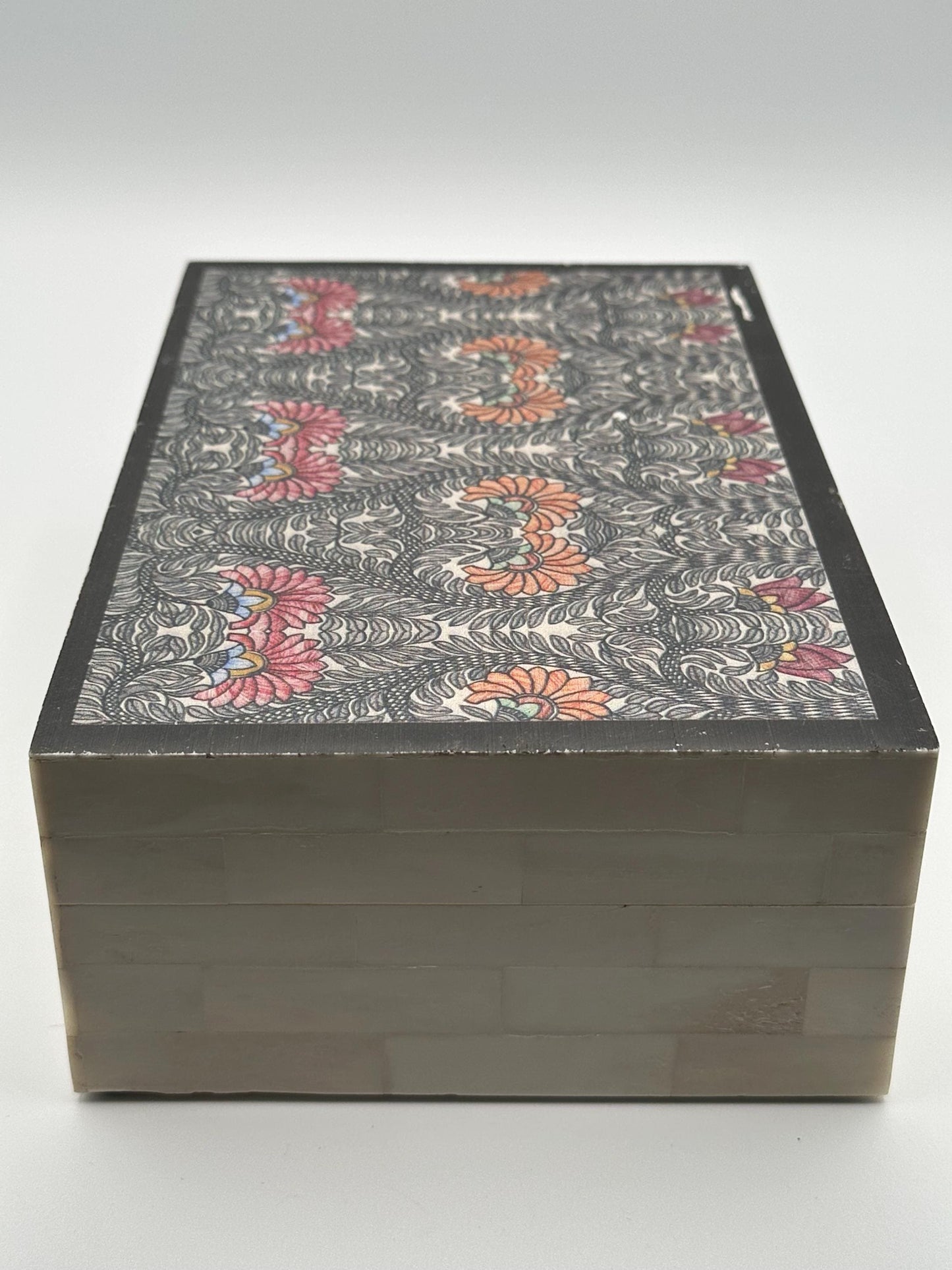 Decorative Keepsake Box Made in India | Patterned Storage Box | Vintage Style Jewelry or Trinket Box | Boho Home Decor