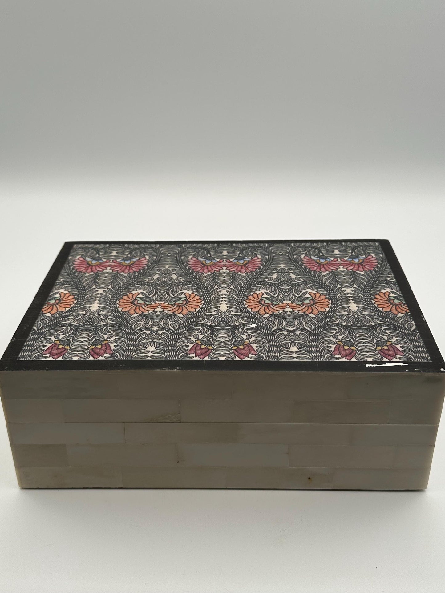 Decorative Keepsake Box Made in India | Patterned Storage Box | Vintage Style Jewelry or Trinket Box | Boho Home Decor