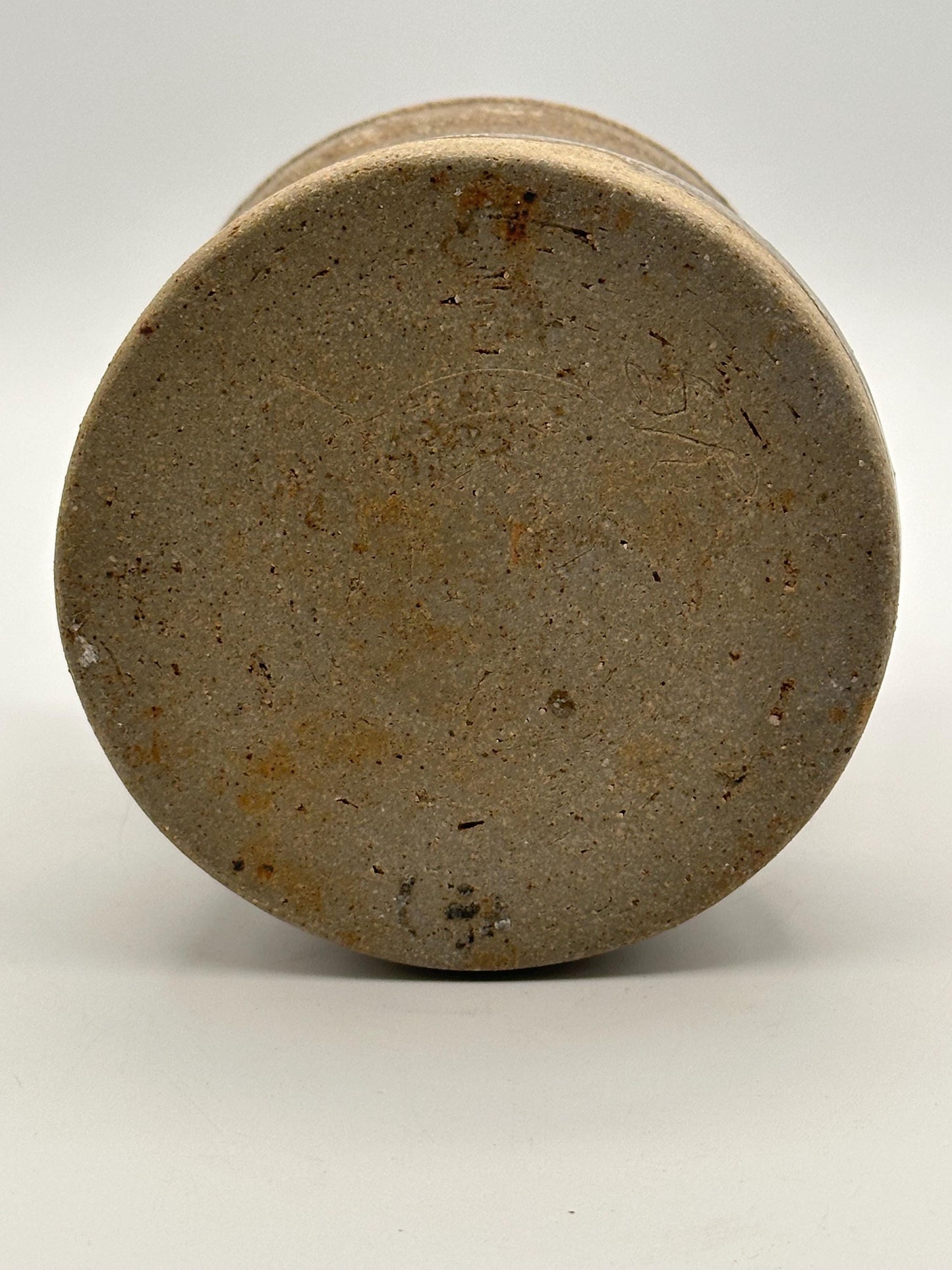 Artisanal Rustic Pottery Vase: Earthy Brown & Red Glazed Ceramic Stoneware for Home Decor