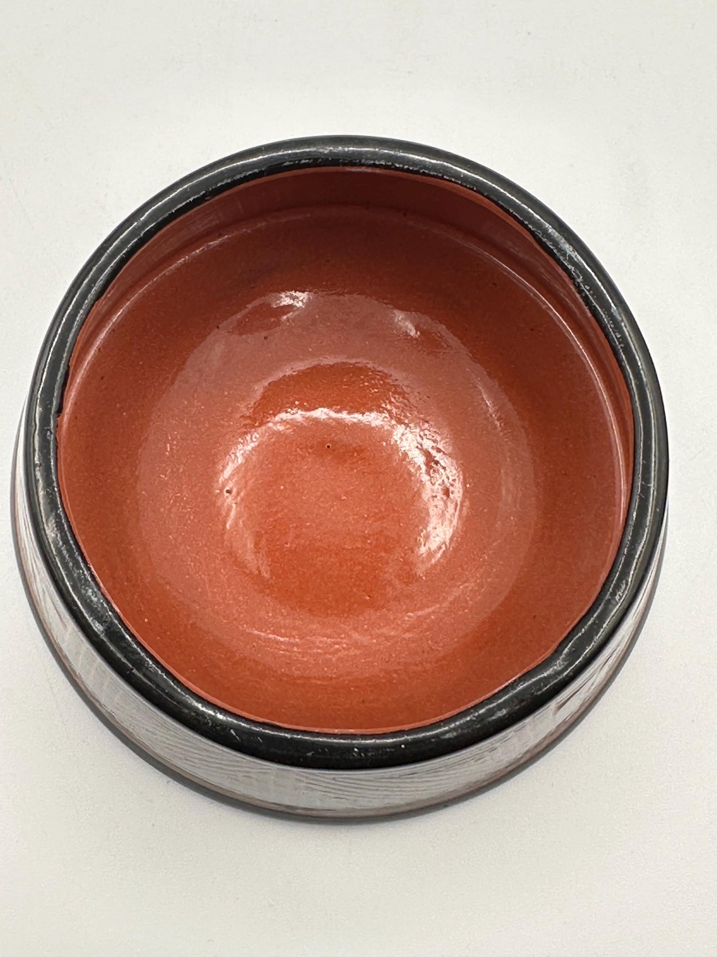 Artisan-Signed Geometric Pottery Jar with Lid - Tribal-Inspired Handcrafted Ceramic Container