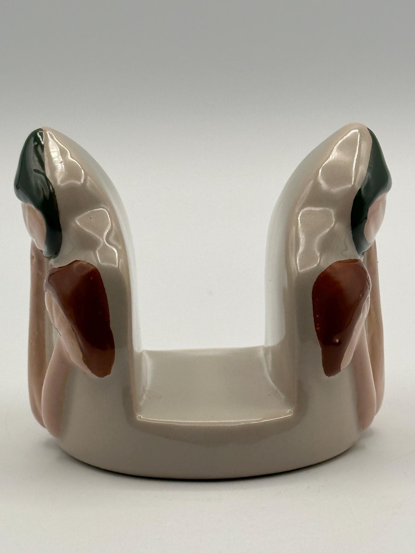 Vintage Ciroa Stoneware Mushroom Napkin Holder | Merry Mushrooms Cluster | Cottage Kitchen Decor