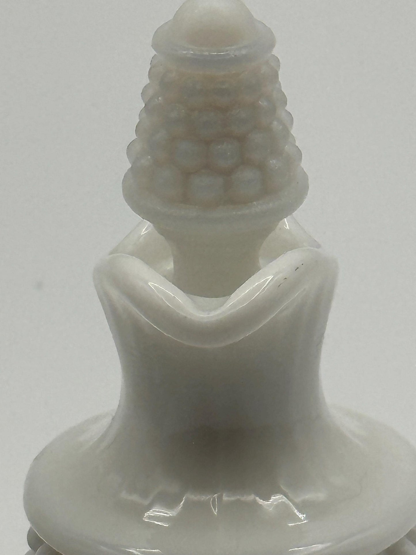 Vintage Milk Glass Hobnail Cruet Set - Oil Vinegar Bottles with Corn Stoppers White Kitchen Serving Pair