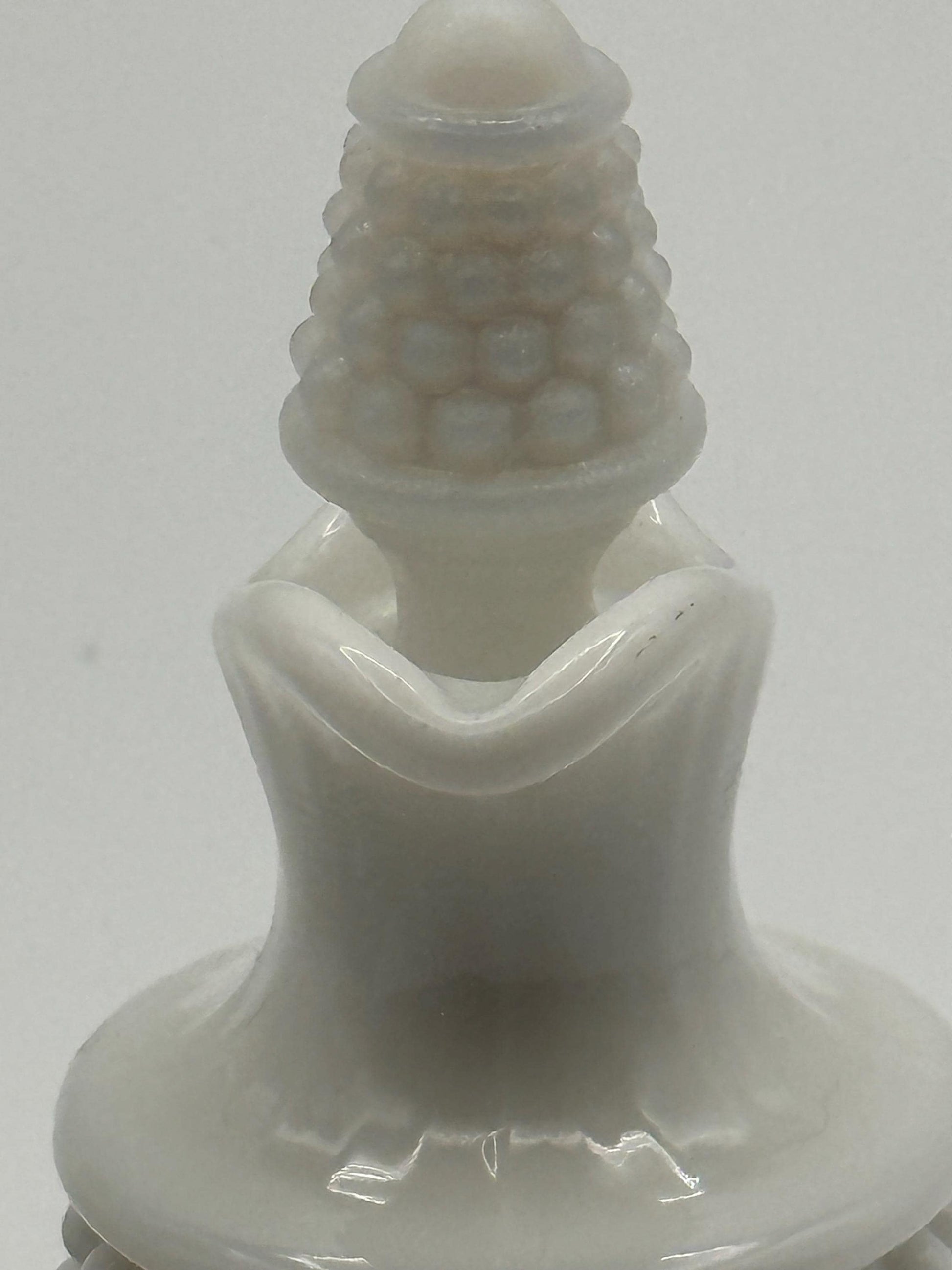 Vintage Milk Glass Hobnail Cruet Set - Oil Vinegar Bottles with Corn Stoppers White Kitchen Serving Pair
