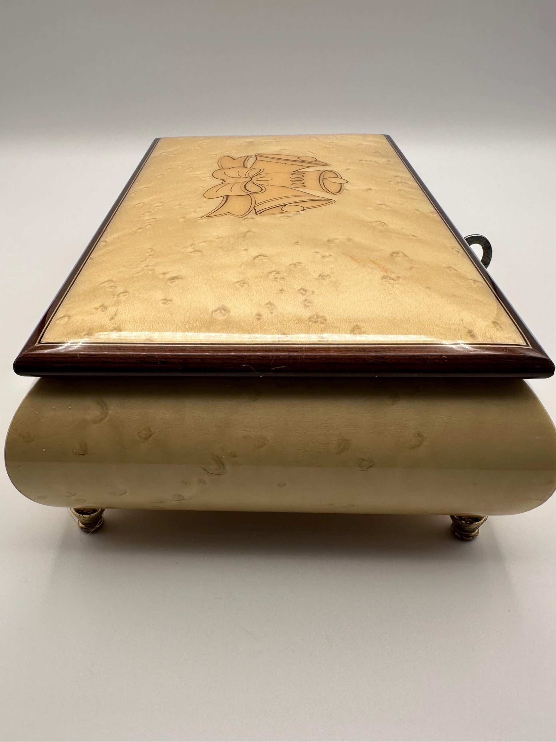 Vintage Reuge Italian Music Box | Inlaid Wood Jewelry Keepsake | Made in Italy Decorative Collector Gift