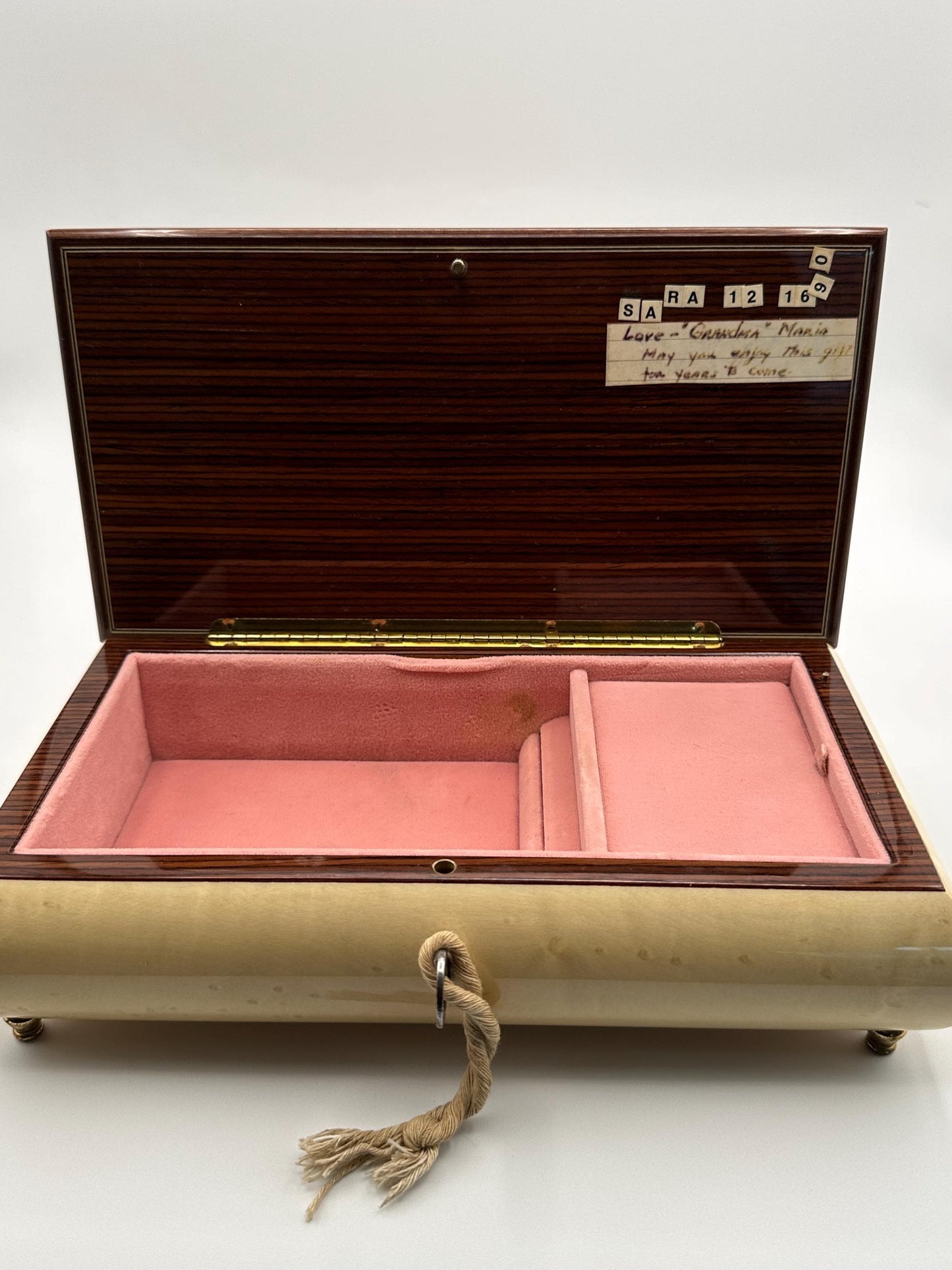 Vintage Reuge Italian Music Box | Inlaid Wood Jewelry Keepsake | Made in Italy Decorative Collector Gift