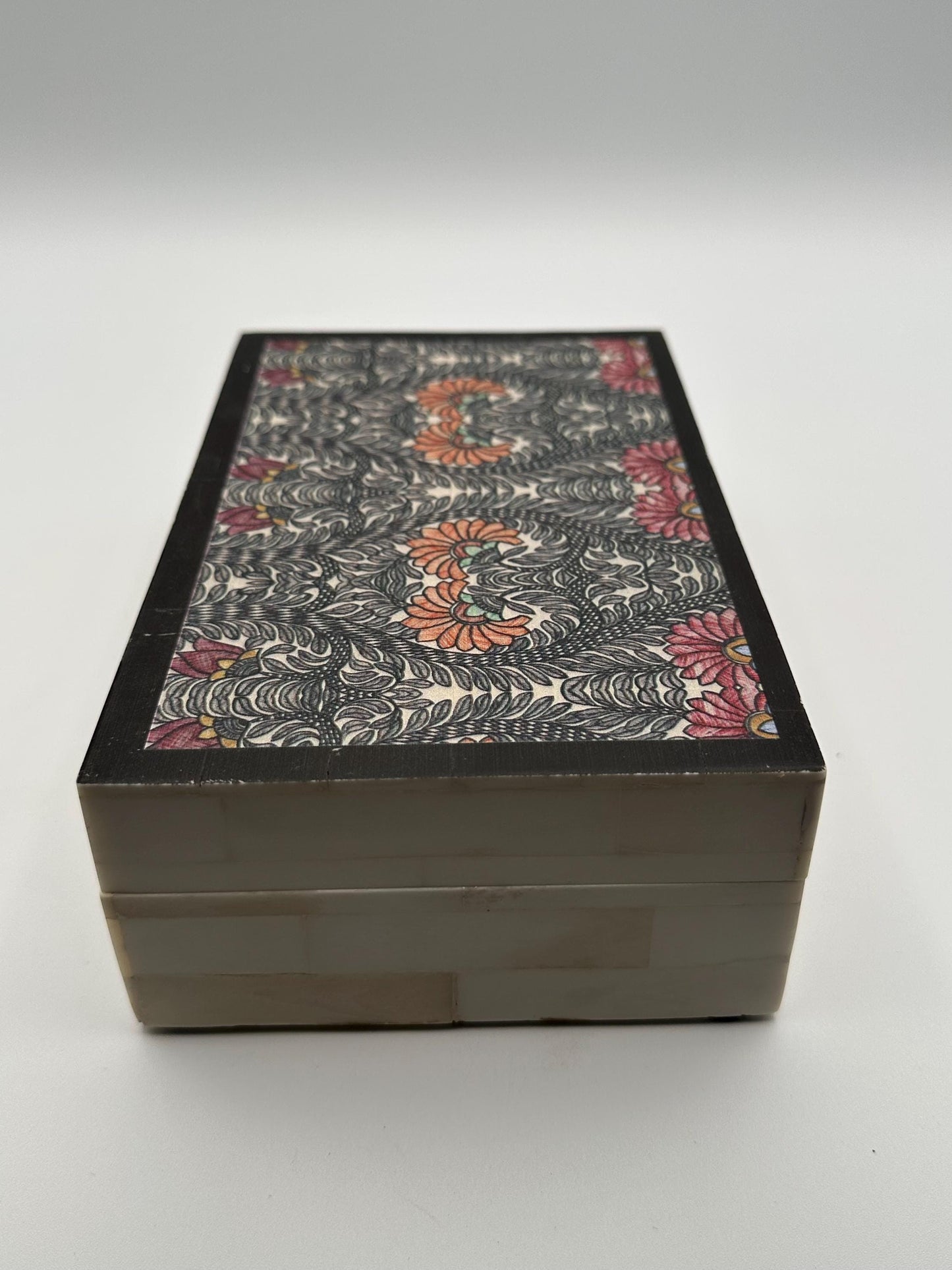 Decorative Keepsake Box Made in India | Patterned Storage for Jewelry Trinkets | Vintage Boho Home Decor