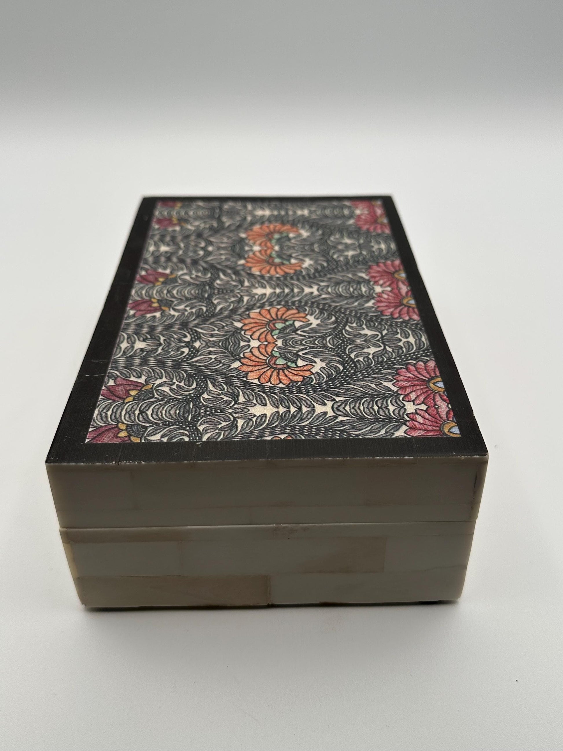 Decorative Keepsake Box Made in India | Patterned Storage for Jewelry Trinkets | Vintage Boho Home Decor