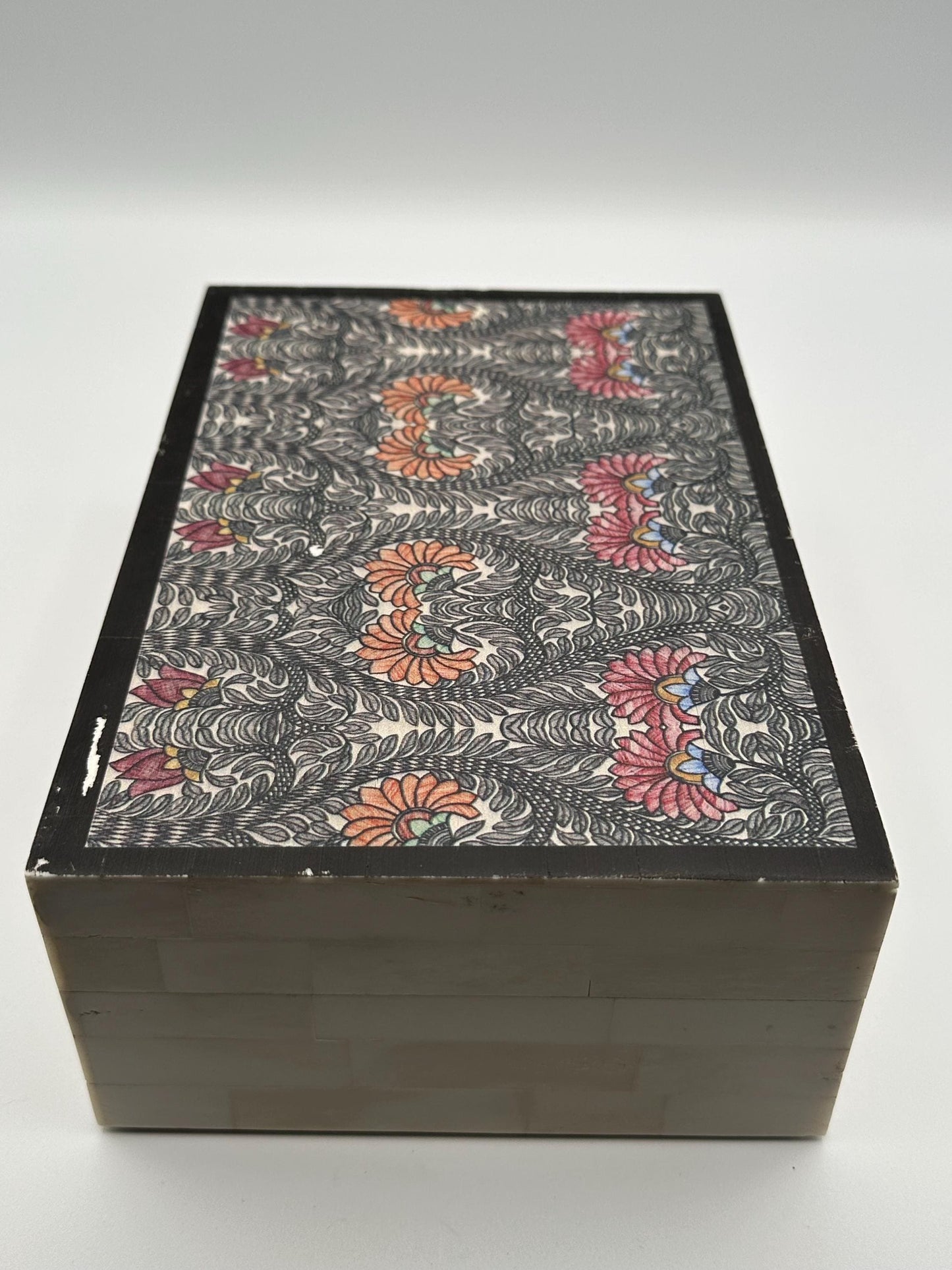 Decorative Keepsake Box Made in India | Patterned Storage Box | Vintage Style Jewelry or Trinket Box | Boho Home Decor
